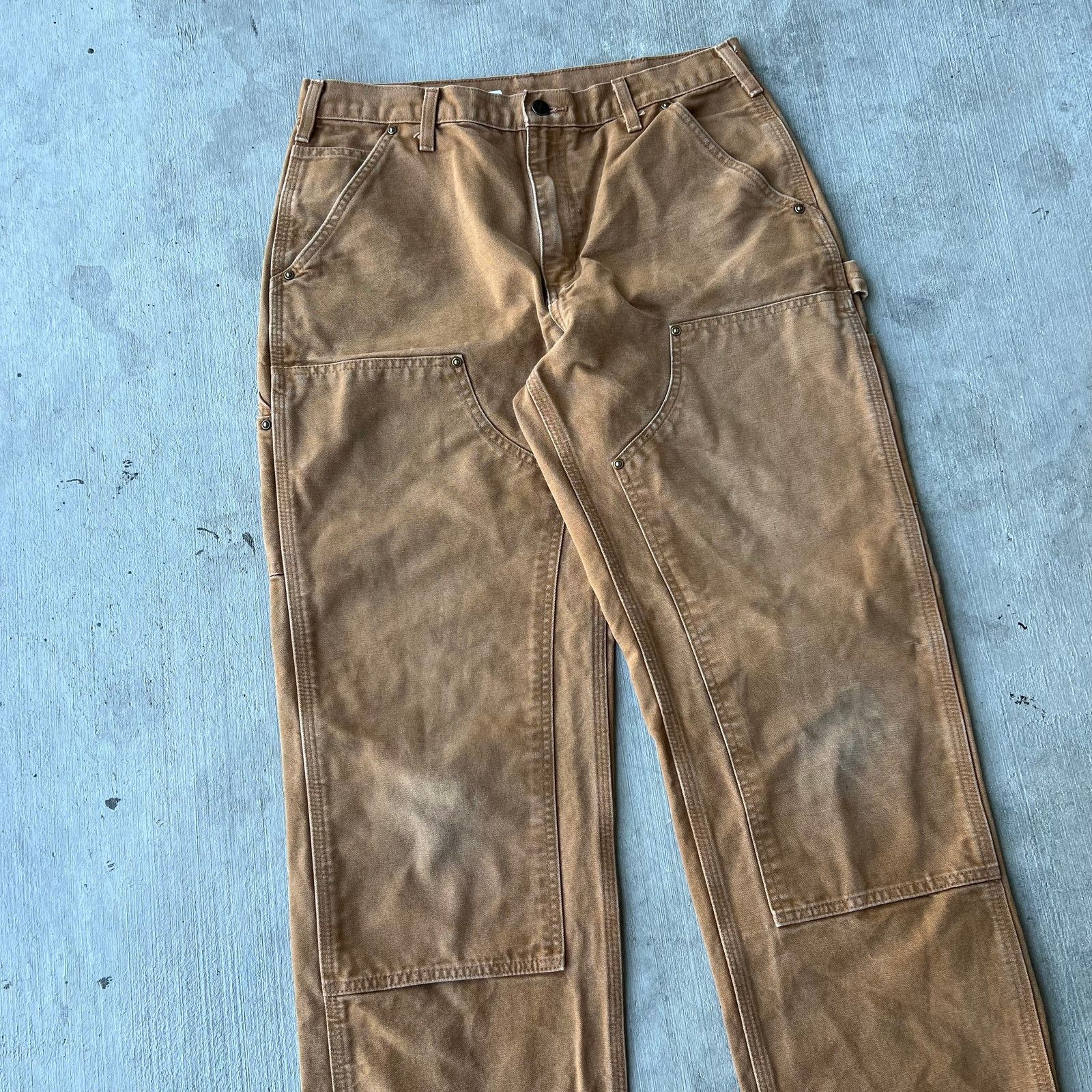 Carhartt × Vintage Carhartt brown double knee work wear carpenter pants Size US 32 / EU 48 - 2 Thumbnail