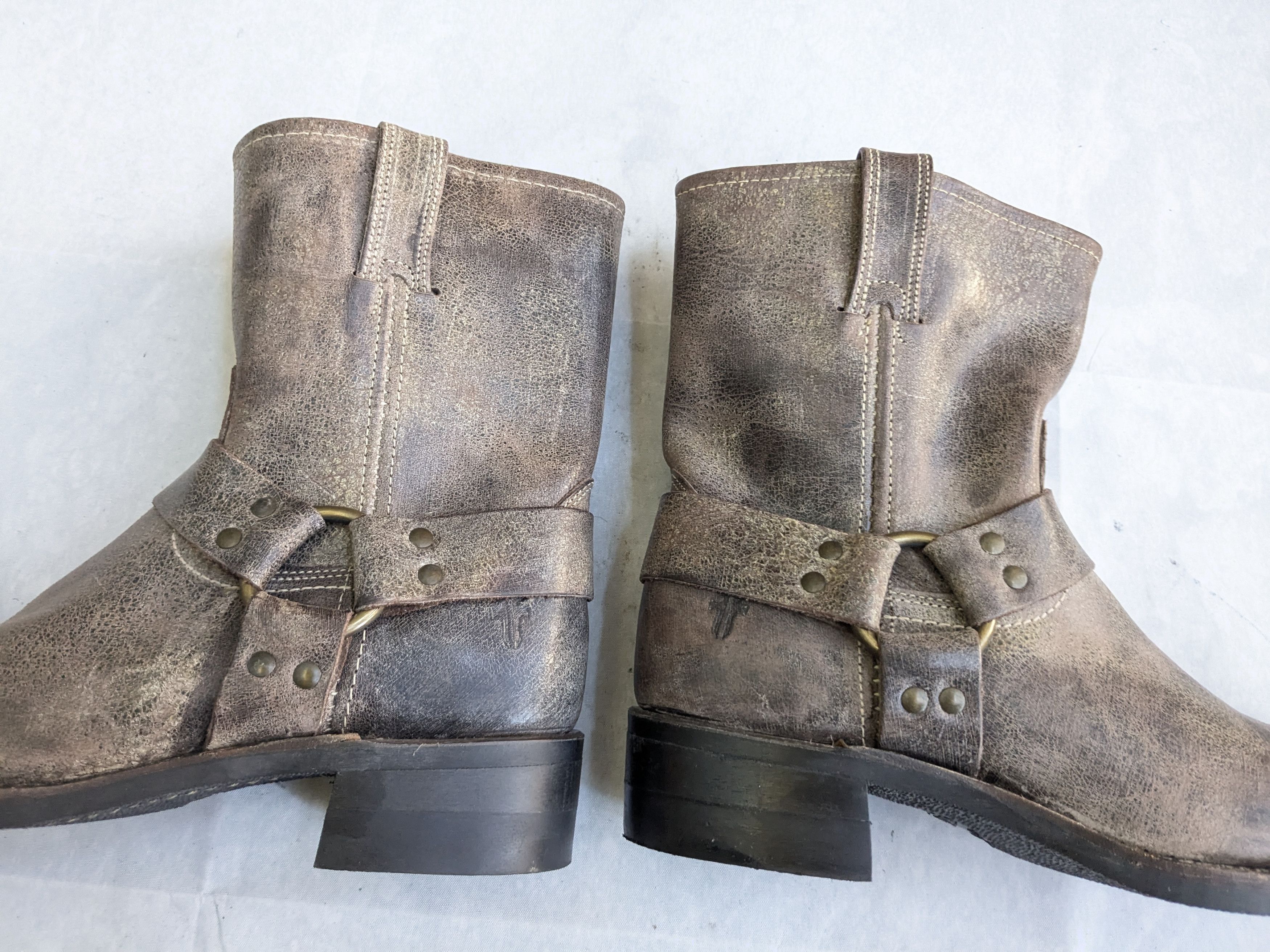 Frye Frye Harness Boots Brown Leather 9.5 M Leather Buckle Size US 9.5 / EU 42-43 - 10 Thumbnail