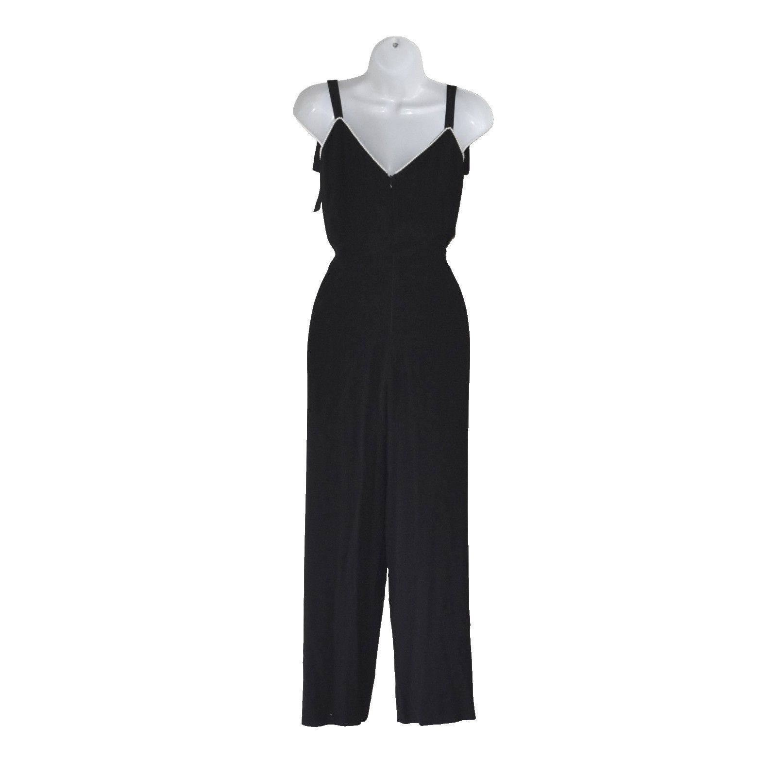 Sandro SANDRO PARIS Beaded Tie Shoulder Strap Jumpsuit Size 38 Size 30" / US 8 / IT 44 - 4 Thumbnail