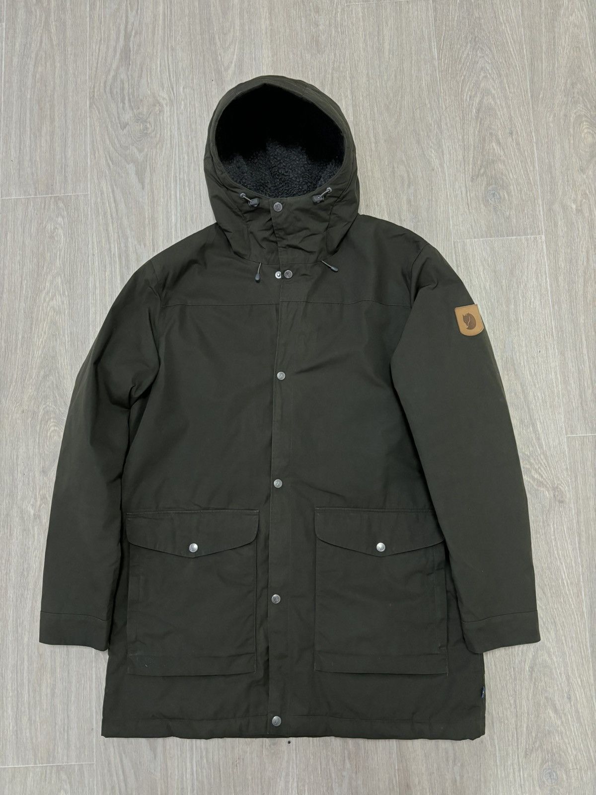 image of Fjallraven G-1000 Wax Jacket in Green, Men's (Size XL)