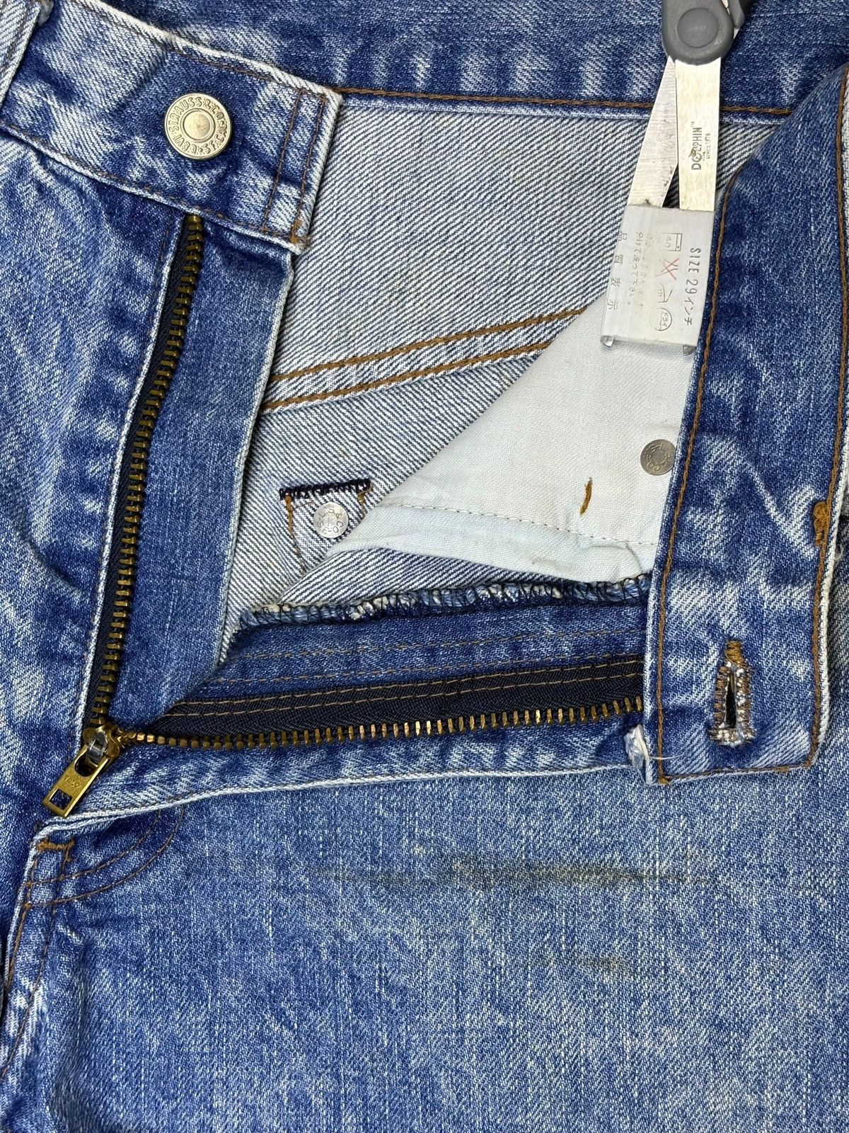 Levi's Vintage 90s Levis 502xx Big E Selvedge Jean Shorts Size 28" / US 6 / IT 42 - 12 Thumbnail
