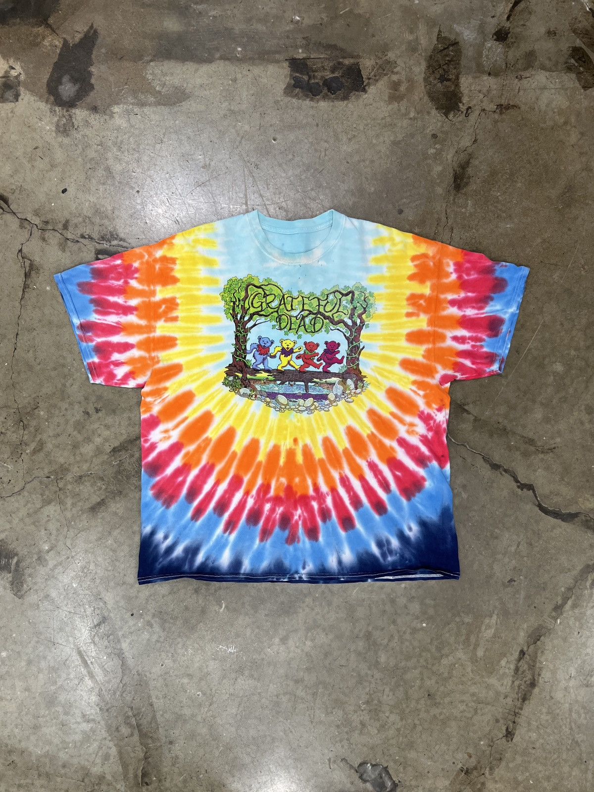 Band Tees Vintage 90s 1997 Grateful Dead Peace Bear Forest Tee XXL Size US XXL / EU 58 / 5 - 2 Thumbnail
