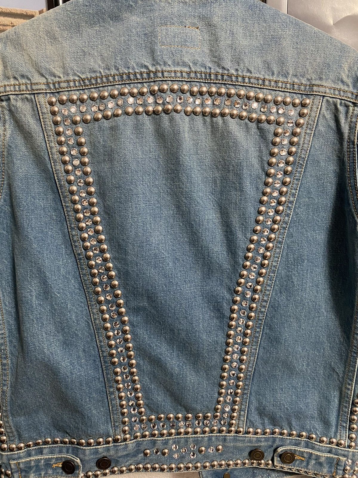 Saint Laurent Paris Saint Laurent Paris SS16 Denim Studded Crystal Jacket Size US S / EU 44-46 / 1 - 5 Thumbnail