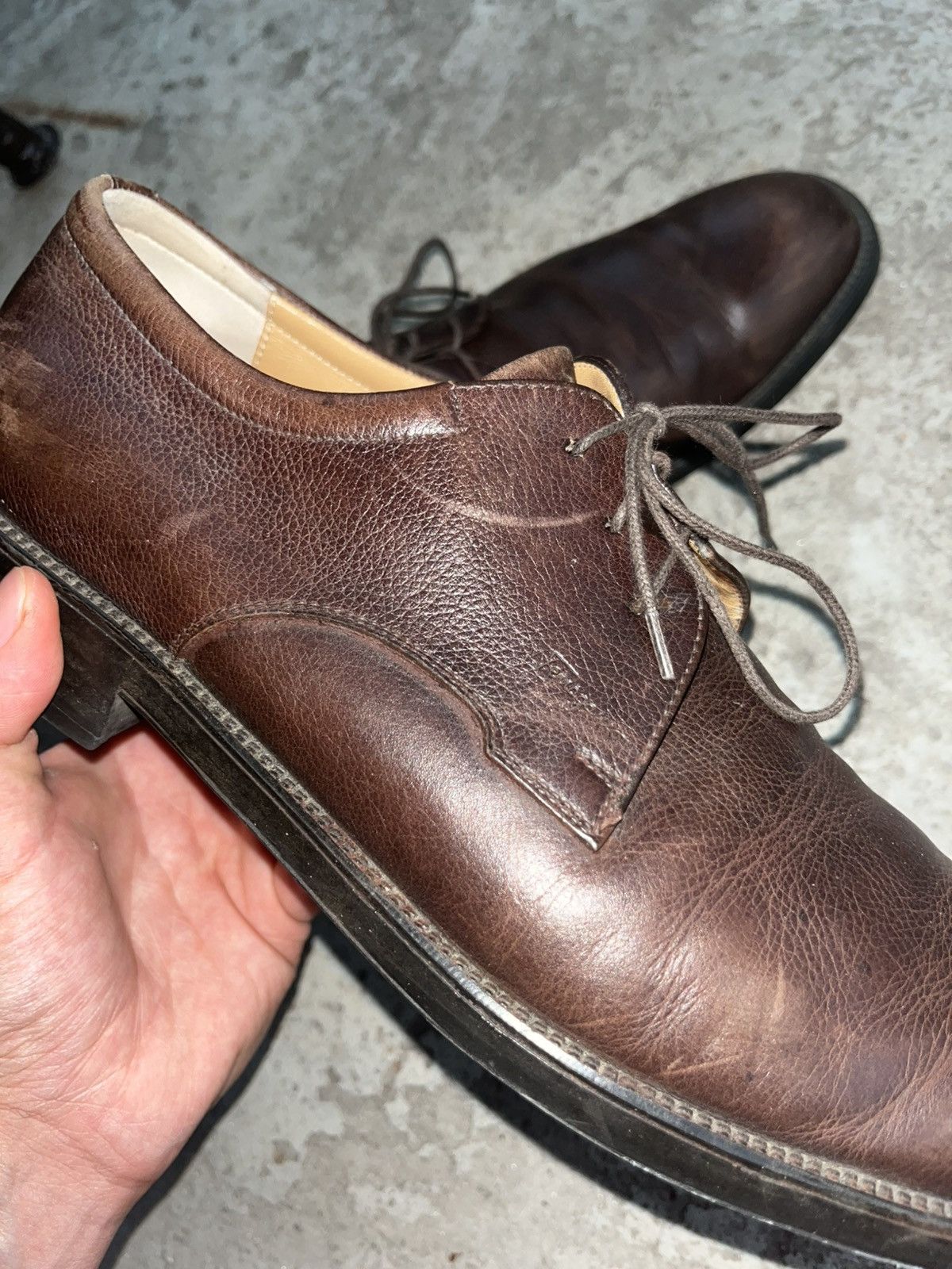 Salvatore Ferragamo Salvatore Ferragamo Lace Up Oxfords Leather Dress Shoes Size US 9 / EU 42 - 9 Thumbnail