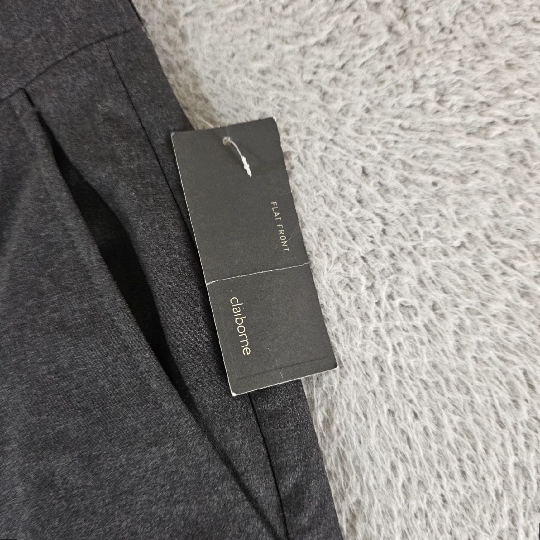 Liz Claiborne Claiborne Pants Mens 40x32 Gray Flat Front Dress Slacks 5 Essentials Stretch Shirt? Size US 40 / EU 56 - 3 Thumbnail