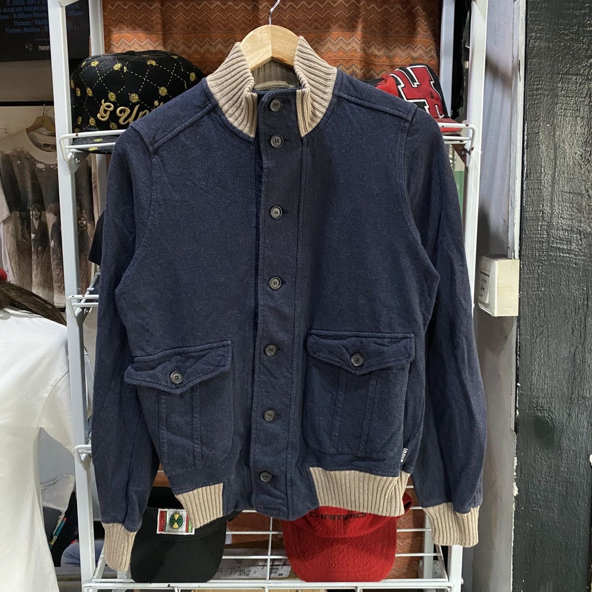 Eleventy Eleventy navy blue casual wool & cotton Jacket Size US S / EU 44-46 / 1 - 1 Thumbnail