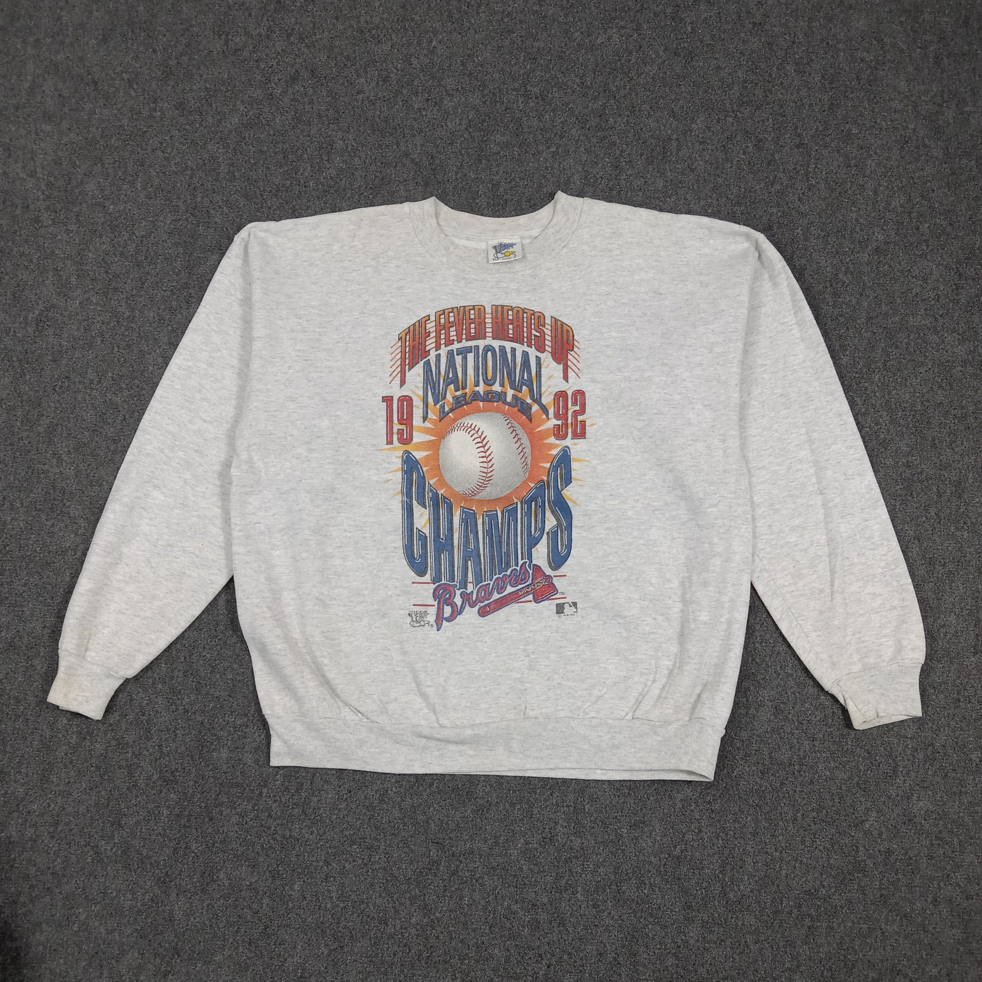 MLB 90's MLB Atlanta Braves National League Sweatshirt C287N6 Size US XL / EU 56 / 4 - 1 Thumbnail