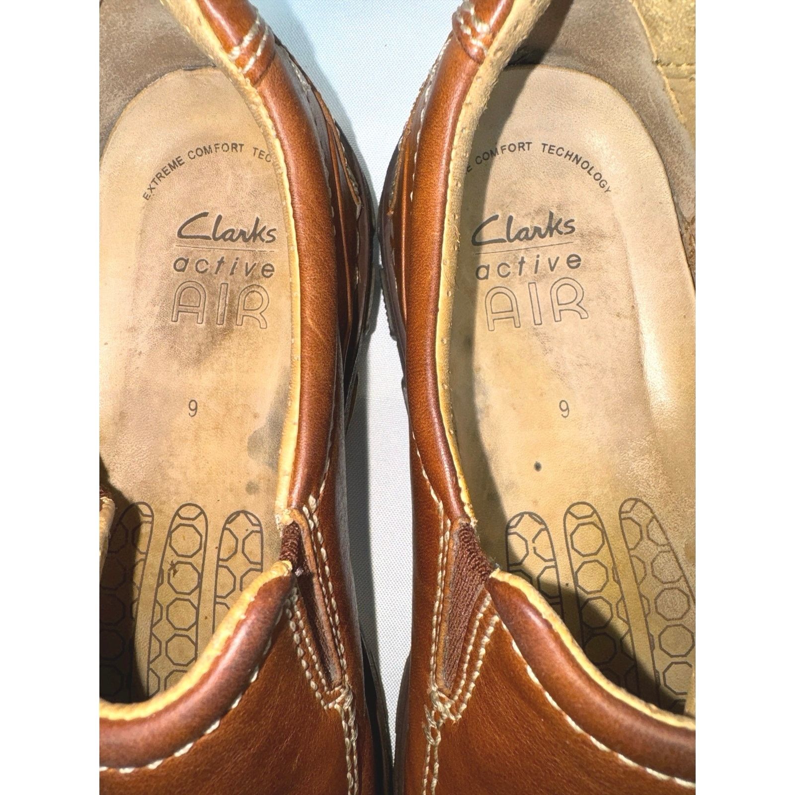 Clarks Clark’s Active Air Technology Brown Slip on Loafers Men sz 9 Size US 9 / EU 42 - 6 Thumbnail