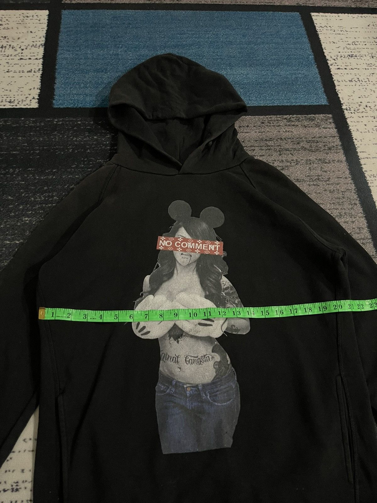 Japanese Brand × Vintage Vintage Hoodie No Comment Sweatshirt Size US L / EU 52-54 / 3 - 13 Thumbnail