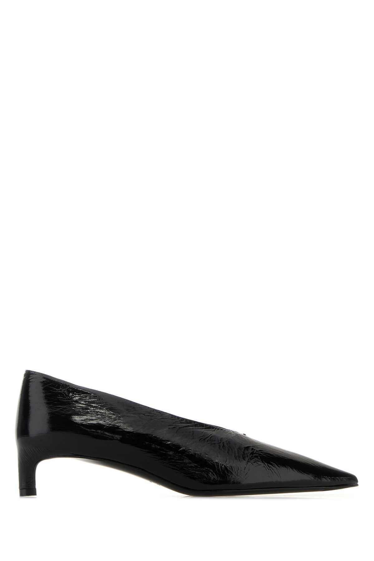 Black Leather Pumps