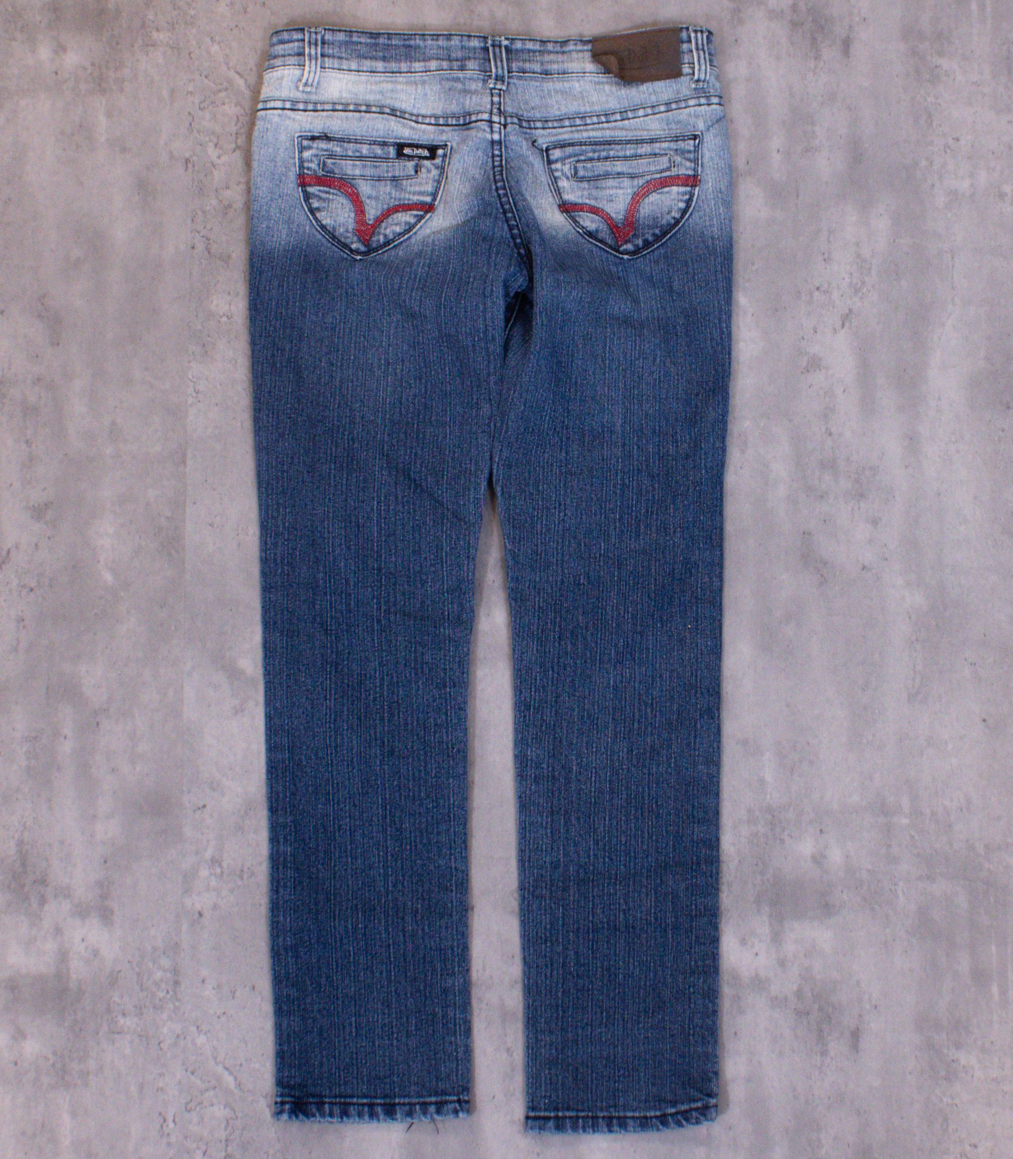 Vintage × Von Dutch Y2K 2000's Von Dutch Midwash Indigo Skinny Denim Jeans Pants Size US 30 / EU 46 - 12 Thumbnail