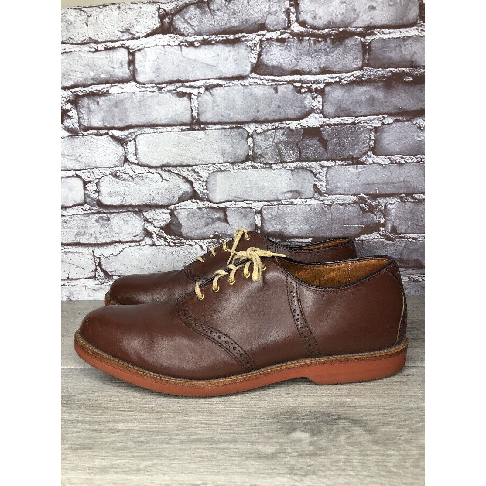 Cole Haan Cole Haan Burgundy Brown Leather Lace Up Dress Oxfords Shoes Size US 12 / EU 45 - 13 Thumbnail