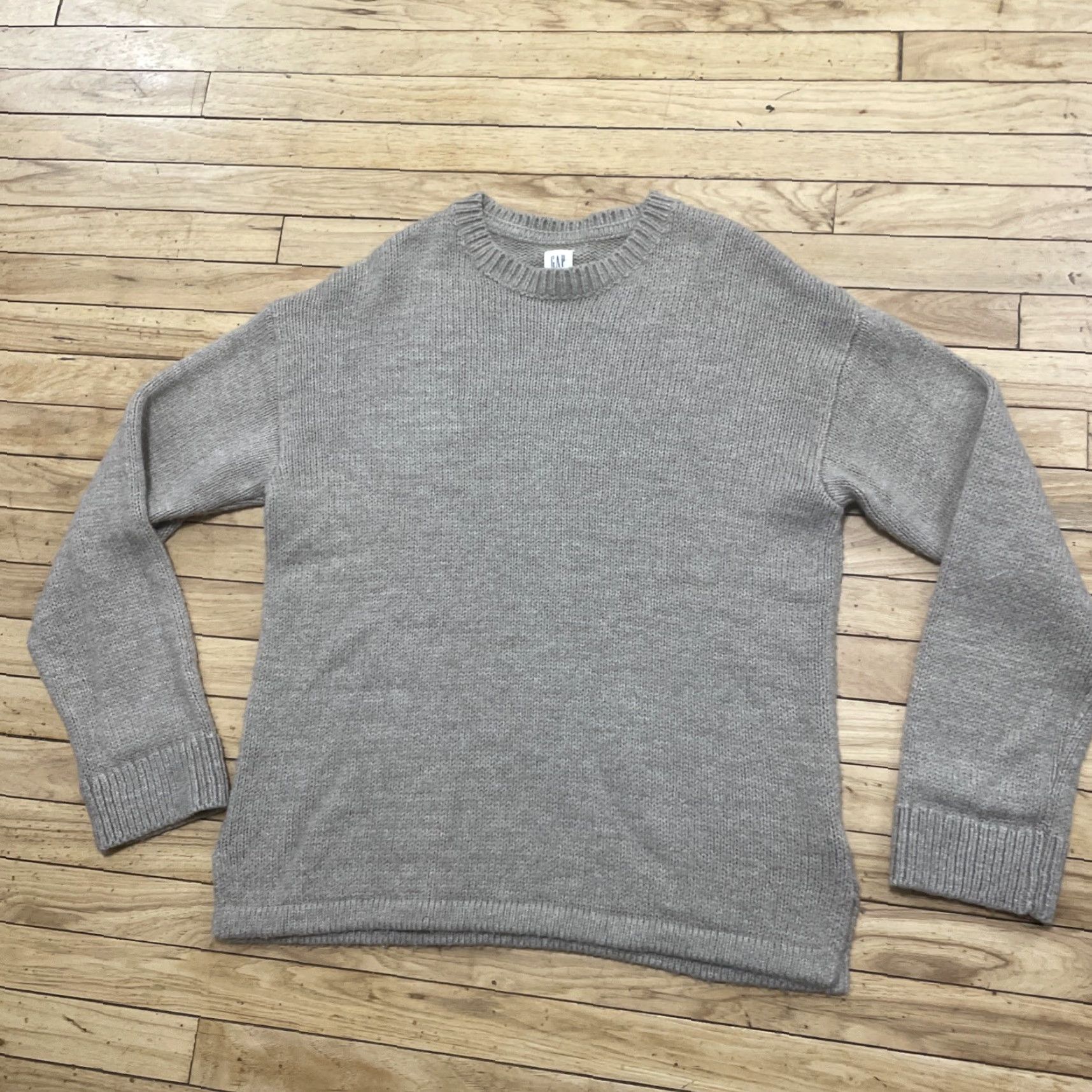 Gap VINTAGE Gap wool textured knit sweater Men L Beige Nutmeg Old Money Capsule layer Pullover Knit Crew Neck Long Sleeve Regular Wool/Nylon Casual Mens Size US L / EU 52-54 / 3 - 3 Thumbnail