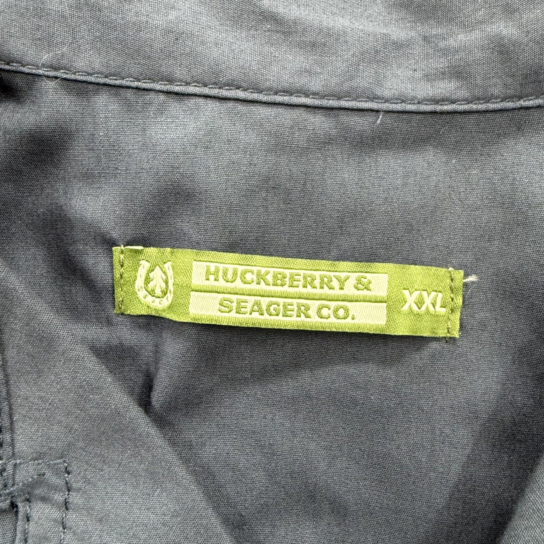 Huckberry Huckberry Seager Co Shirt Mens 2XL Blue Short Sleeve Western Workwear Pockets Shirt Size US XXL / EU 58 / 5 - 3 Thumbnail