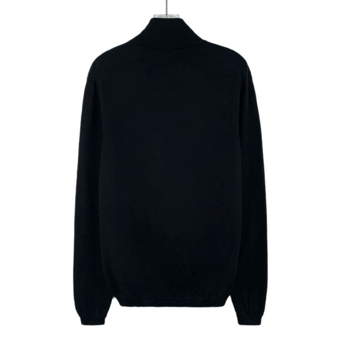 Balenciaga Prada Black Triangle Label Wool Stand Collar Zipper Jacket Size XL / US 12-14 / IT 48-50 - 2 Thumbnail