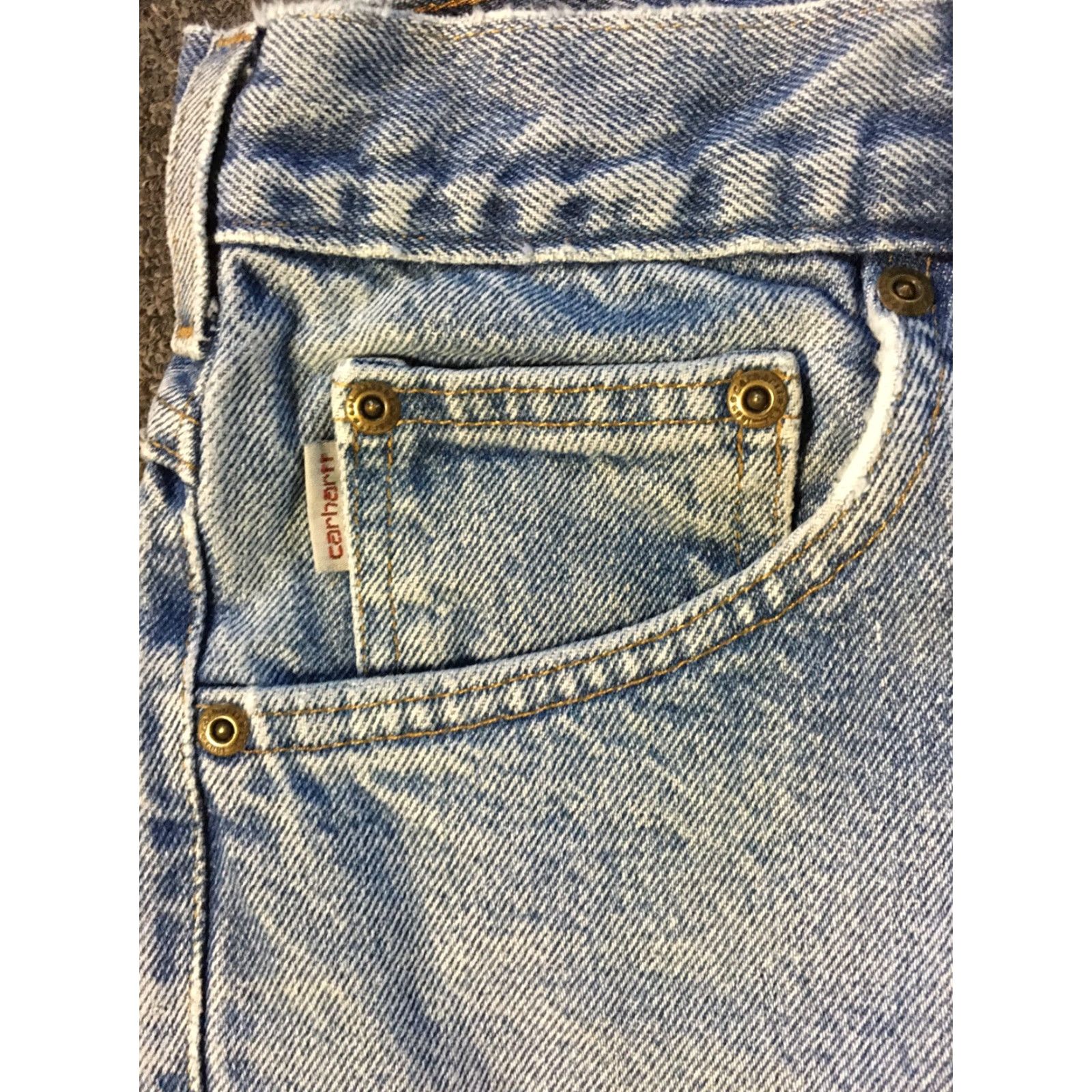 Carhartt VINTAGE Carhartt Jeans 37 33 Blue 90s Grunge Biker Work Straight Mens Size US 37 - 6 Thumbnail