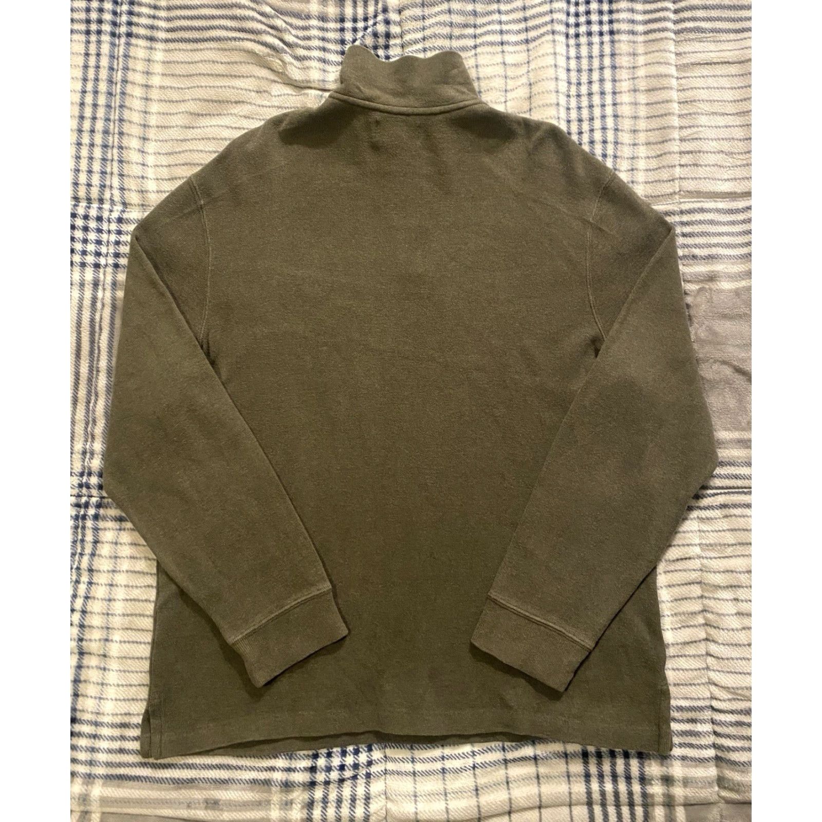 Polo Ralph Lauren VINTAGE Polo Ralph Lauren 1/4 Zip Ribbed Pullover Sweater Army Green Men’s XL Eagle Logo Zipper Knit Pullover Mens Shirt Size US XL / EU 56 / 4 - 2 Thumbnail