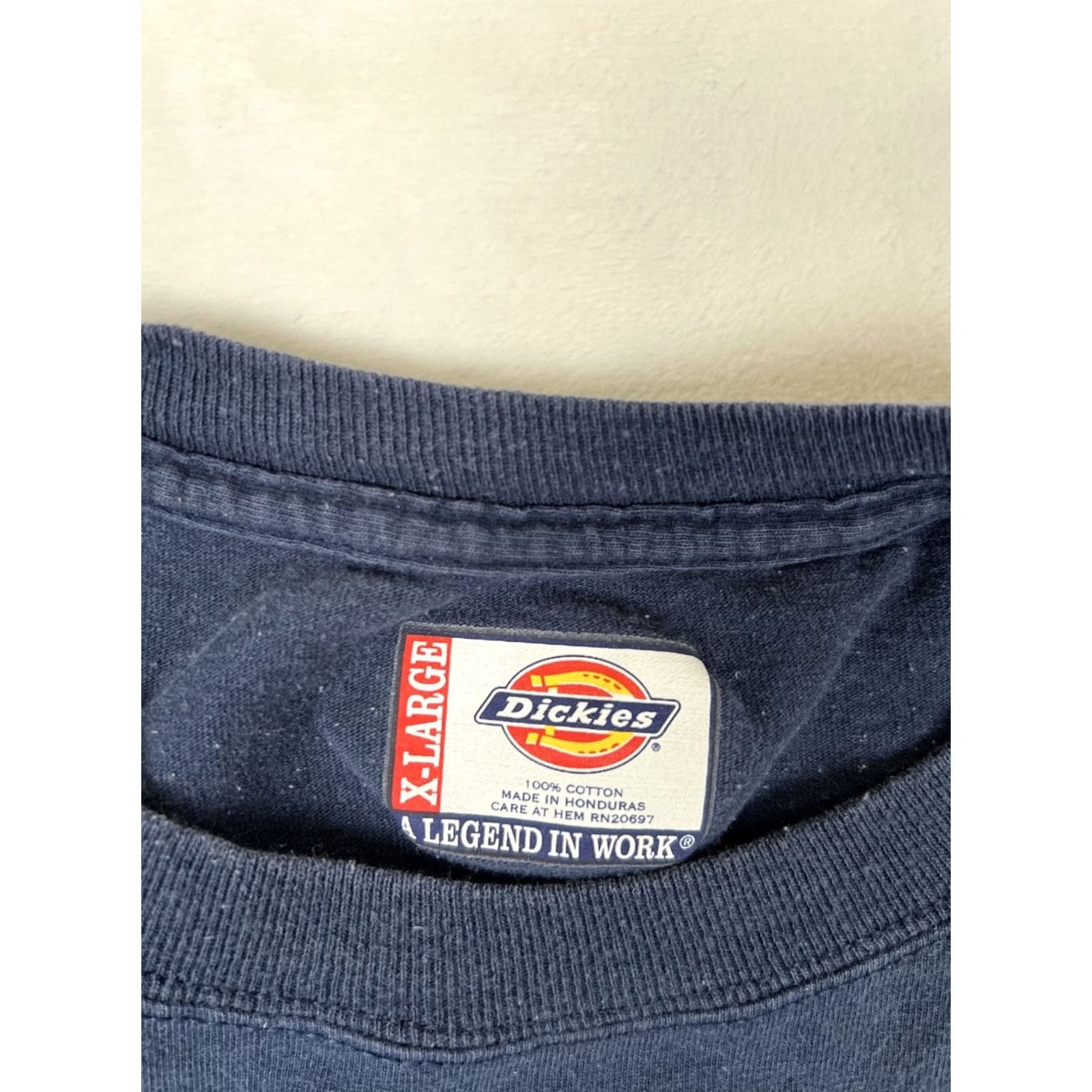 Dickies VINTAGE Dickies Blue Pocket T-Shirt XL Crew Neck Short Sleeve Men Regular Cotton Grunge 90s Pockets Size US XL / EU 56 / 4 - 3 Thumbnail