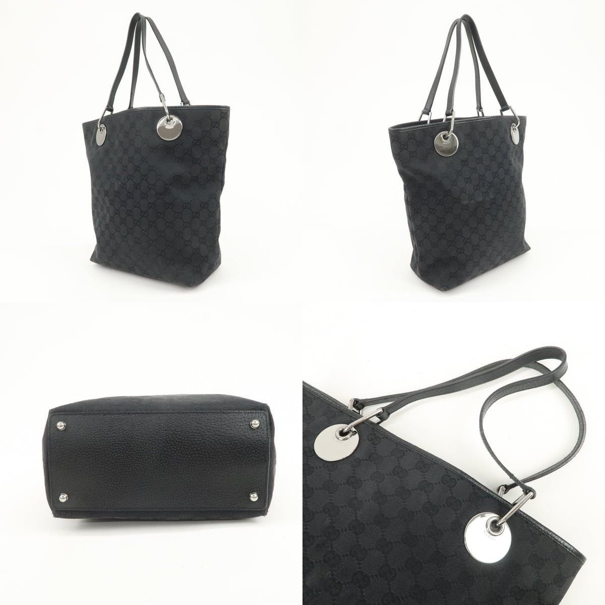 Gucci Gucci GG Canvas Tote Black Size ONE SIZE - 3 Thumbnail