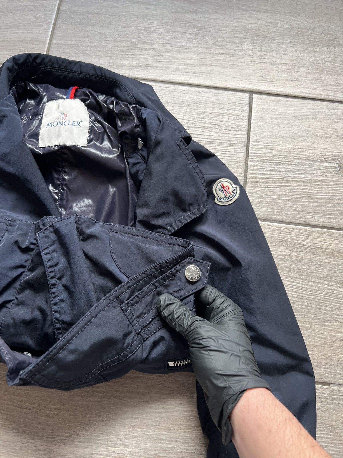 Moncler Moncler Jacket Navy Nylon Biker Chateaubriand Vintage Size S / US 4 / IT 40 - 9 Thumbnail