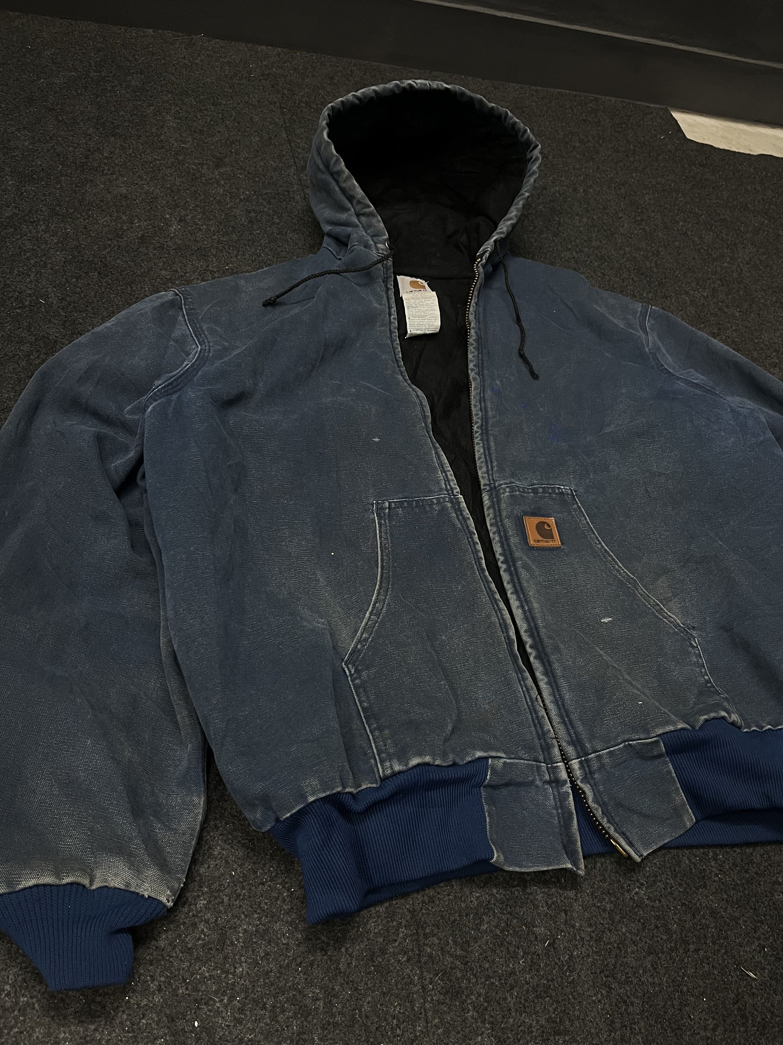 Carhartt × Vintage RARE💥 90’s Vintage Carhartt Active Jacket Blue J68 BLU Size US L / EU 52-54 / 3 - 5 Thumbnail