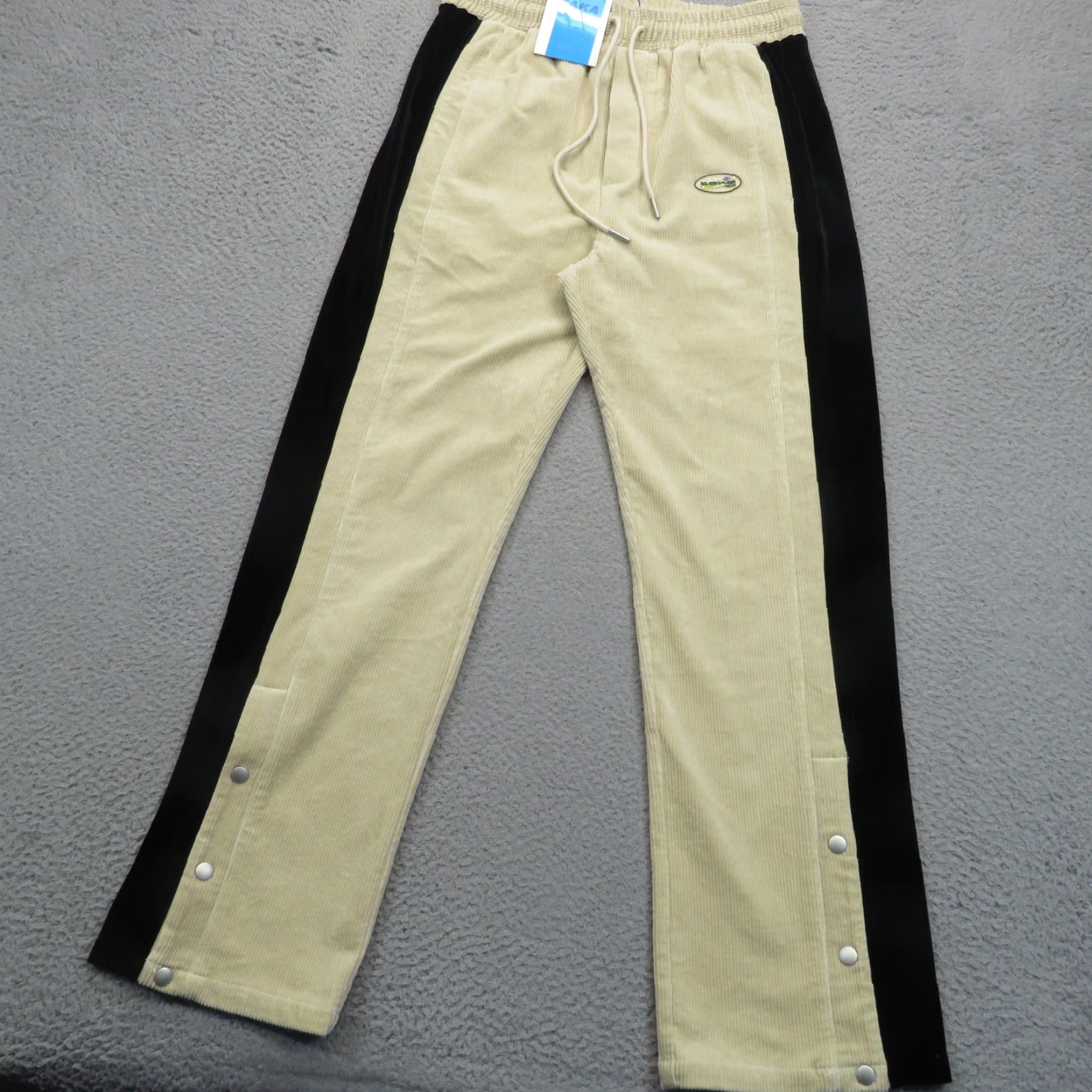 TAKA Original Taka Original Pants Mens Medium Khaki Break Tear Away Snap Lounge Baggy Street Casual 80s 90s Grunge Hip Hop USA American Classic Vintage No Size US 31 - 6 Thumbnail