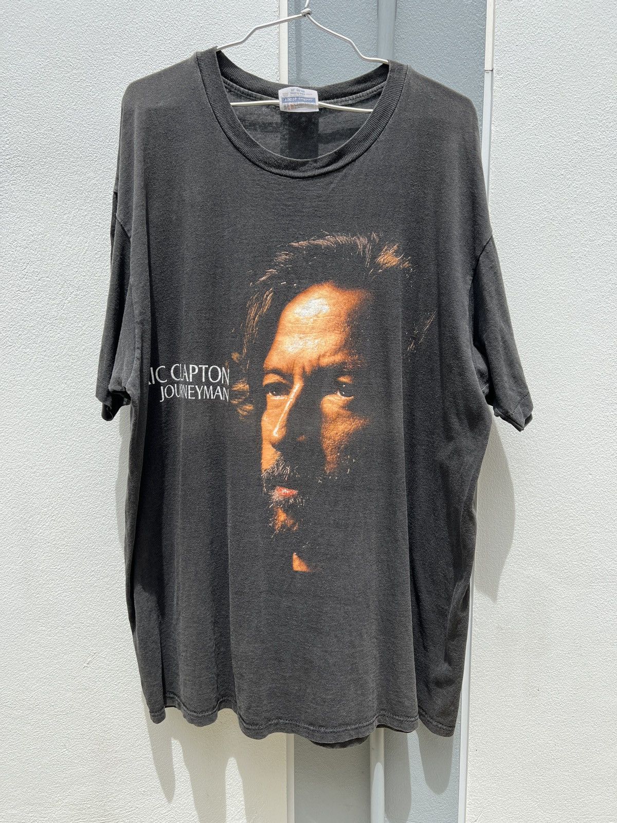 Vintage 1990 Eric Clapton Journeyman Tour Tee Faded Guitar
