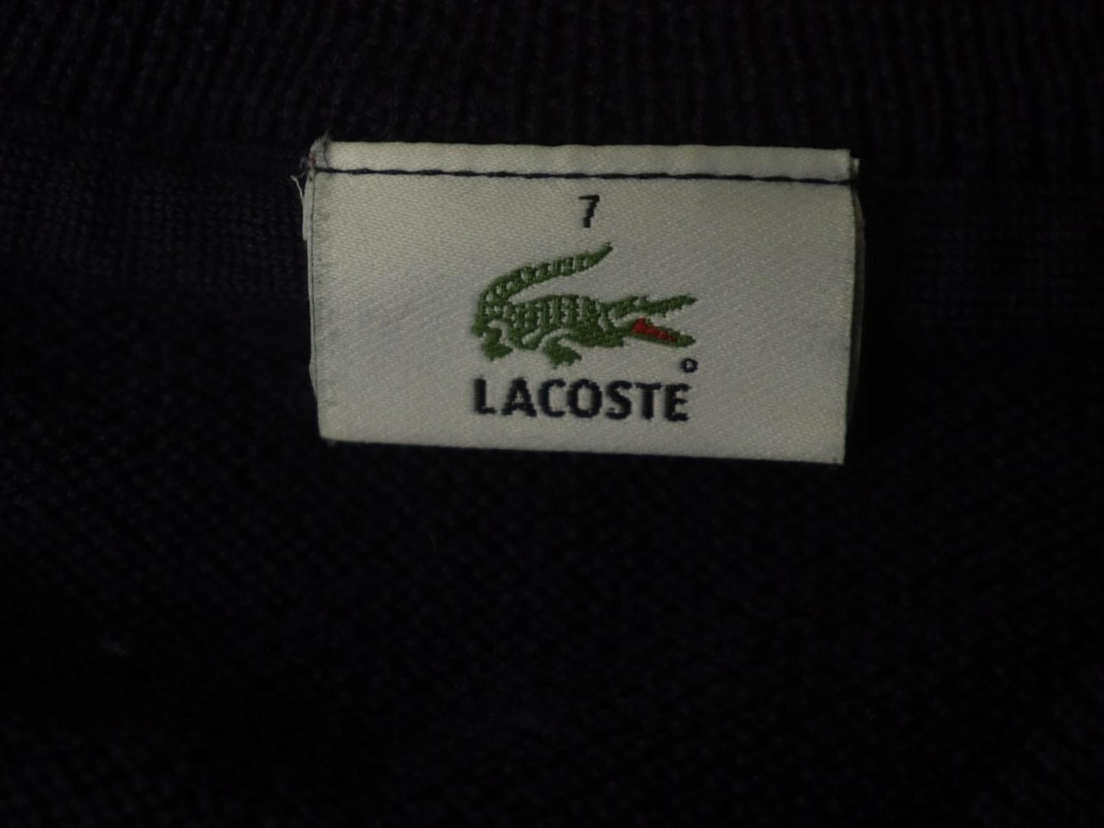 Lacoste Lacoste Navy Tight Knit V-Neck Pullover Sweater Size 7 Size US M / EU 48-50 / 2 - 12 Thumbnail
