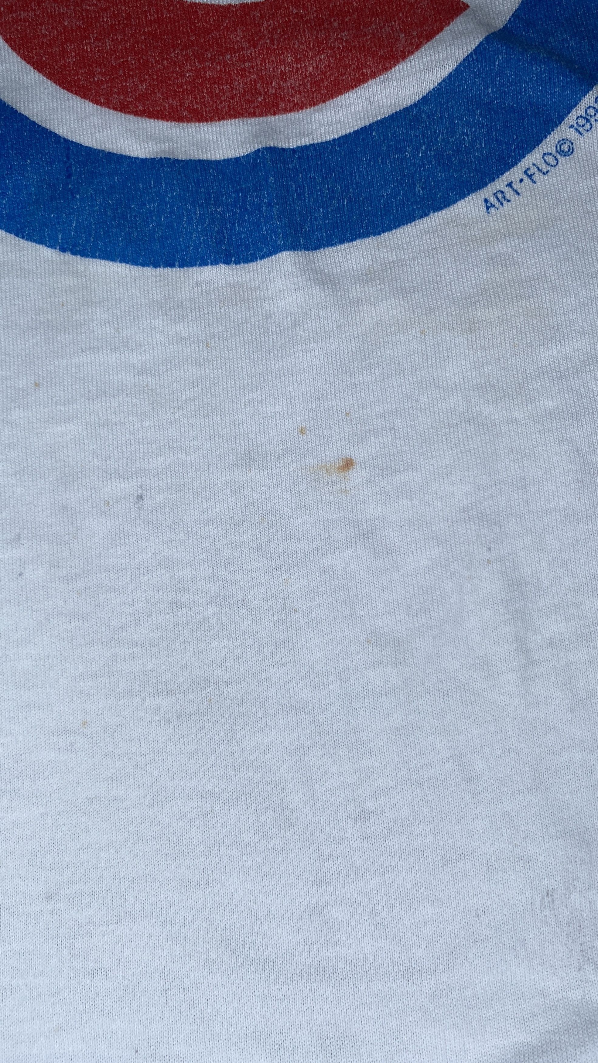 MLB 1992 Chicago Cubs MLB Distressed Thrashed Vintage Tee White Size US XL / EU 56 / 4 - 6 Thumbnail