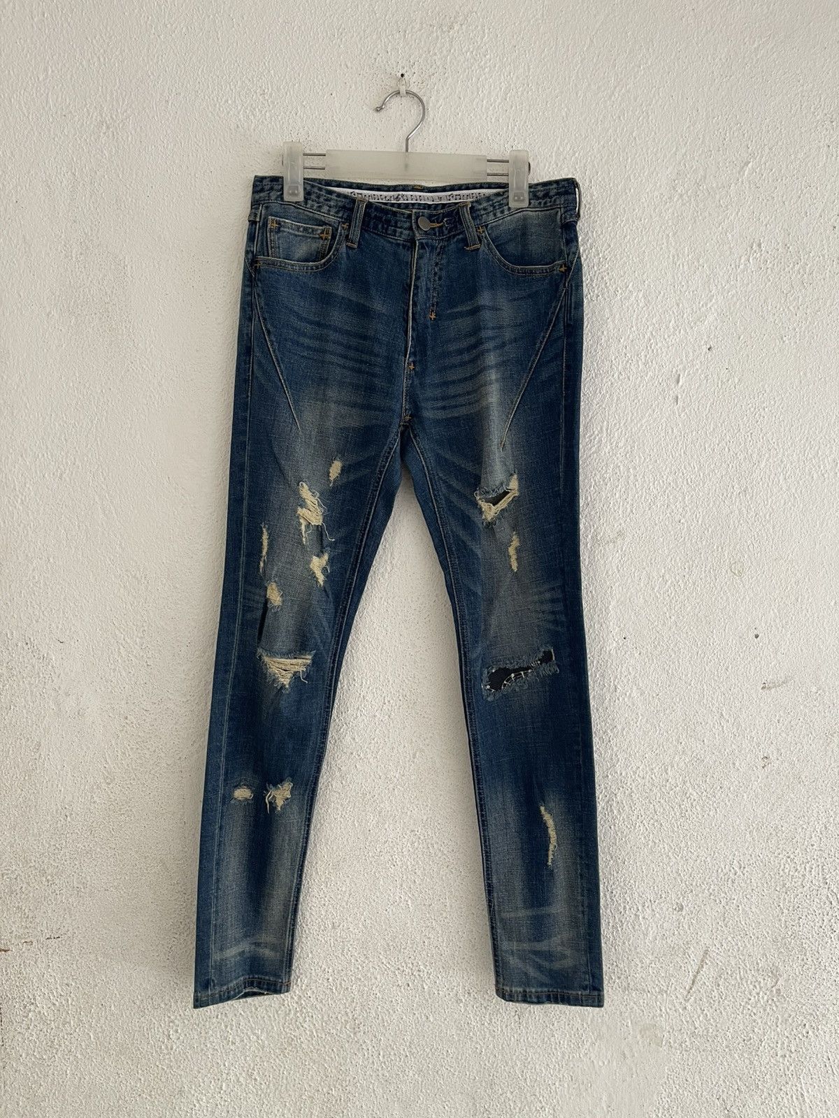 Number (N)ine Number Nine Loveless Heavy Distressed Denim Jeans