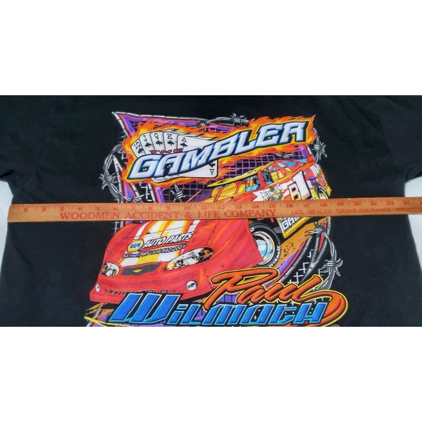 Vintage VINTAGE Diamond Style Alstyle Apparel The Gambler Race Car Shirt XL Men Black Short Sleeve Crew Neck Double-Sided Racing T Shirt West Virginia Size US XL / EU 56 / 4 - 6 Thumbnail