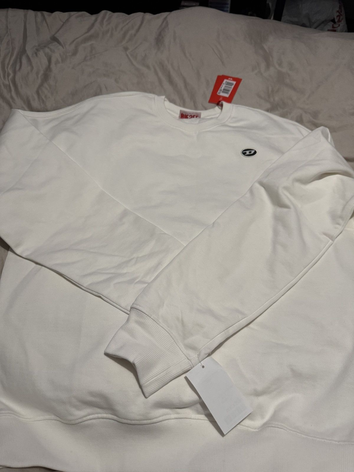 Diesel White Diesel jumper Size US M / EU 48-50 / 2 - 4 Thumbnail