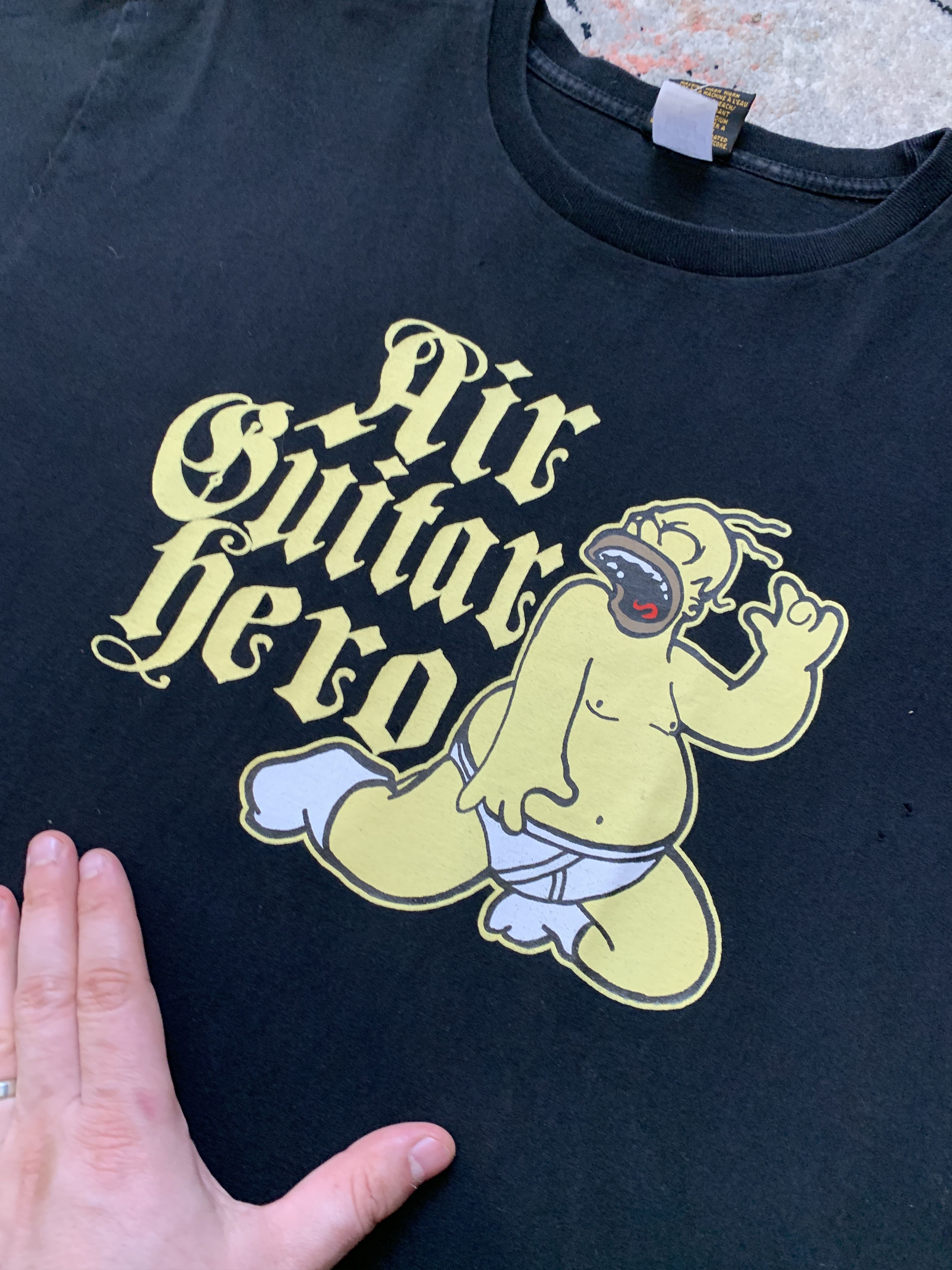 Changes Vintage Changes The Simpsons Air Guitar Hero Tee Size US L / EU 52-54 / 3 - 3 Thumbnail