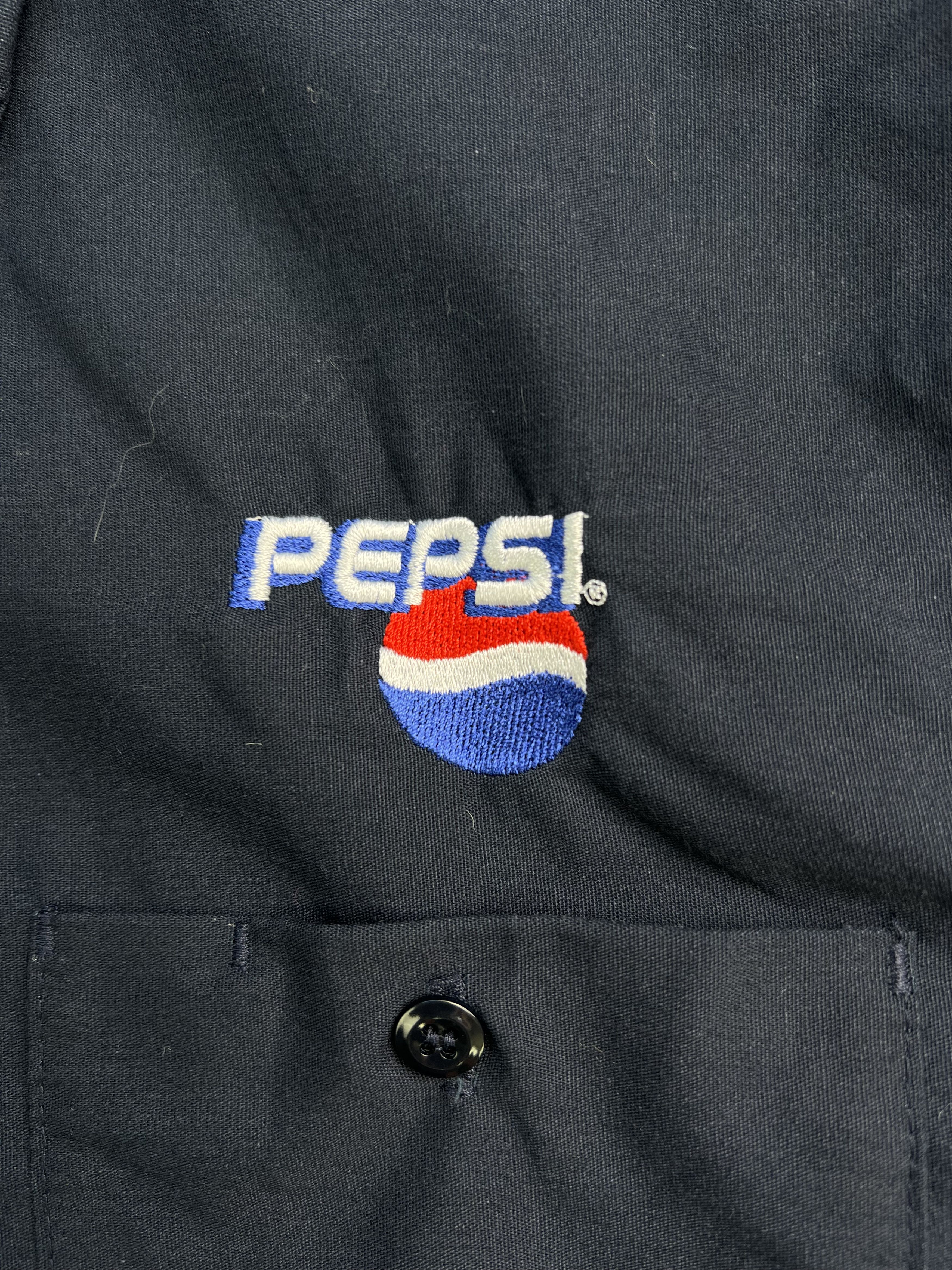Pepsi Vintage Pepsi Work Shirt Navy Blue Large Size US L / EU 52-54 / 3 - 3 Thumbnail