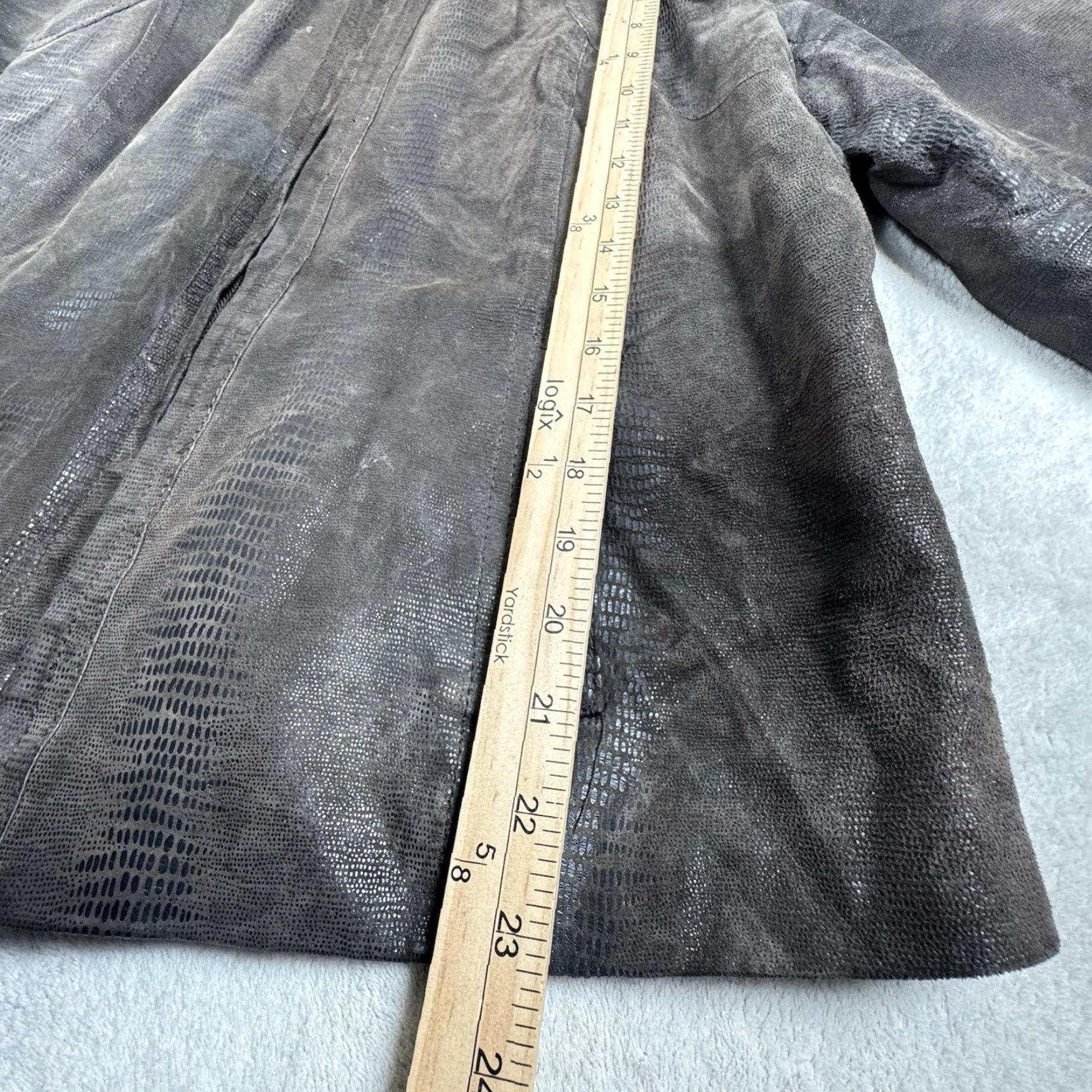 Alfani Alfani Women’s 100% Leather Jacket Snakeskin Brown XL Motorcycle Jacket Zip Leather Casual Size XL / US 12-14 / IT 48-50 - 6 Thumbnail