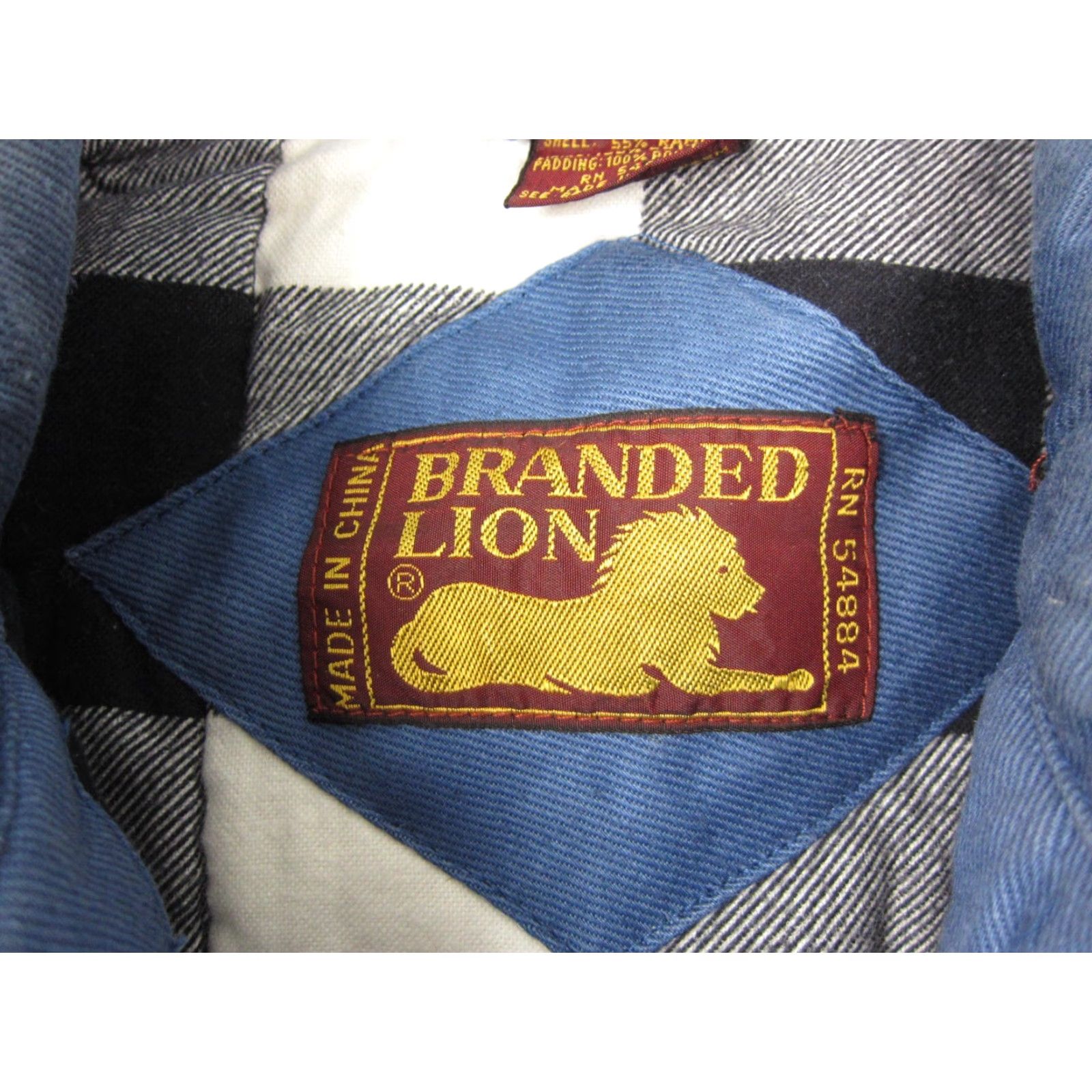 Vintage VINTAGE Lion Vest Jacket Mens M Blue Plaid Lined Full Zip Biker Motorcycle 80s 90s Style Size US M / EU 48-50 / 2 - 5 Thumbnail