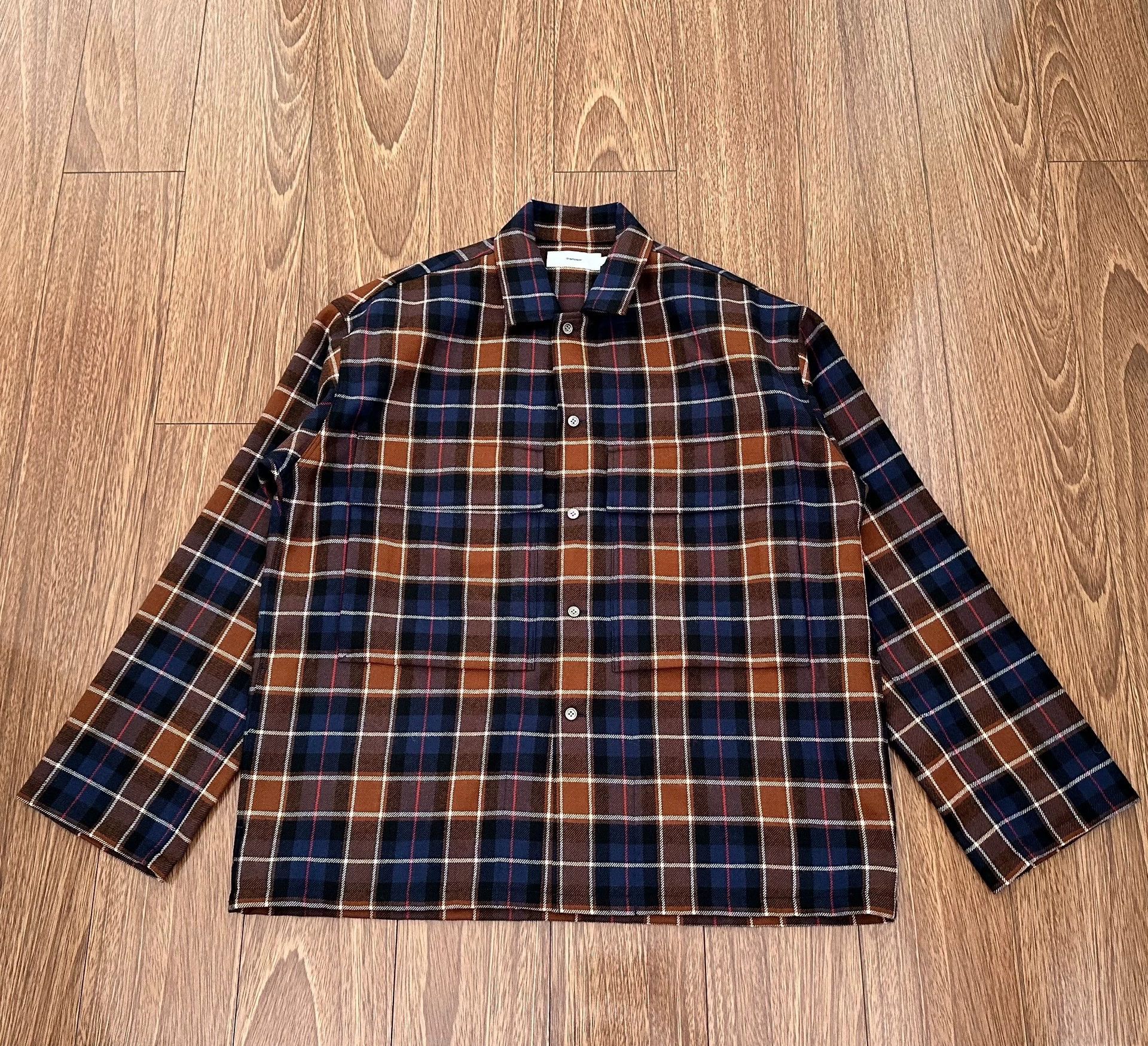 Graphpaper GRAPHPAPER Shin Dou Check Oversized Wool LS Shirt JPN 1 Wide Size US S / EU 44-46 / 1 - 1 Thumbnail