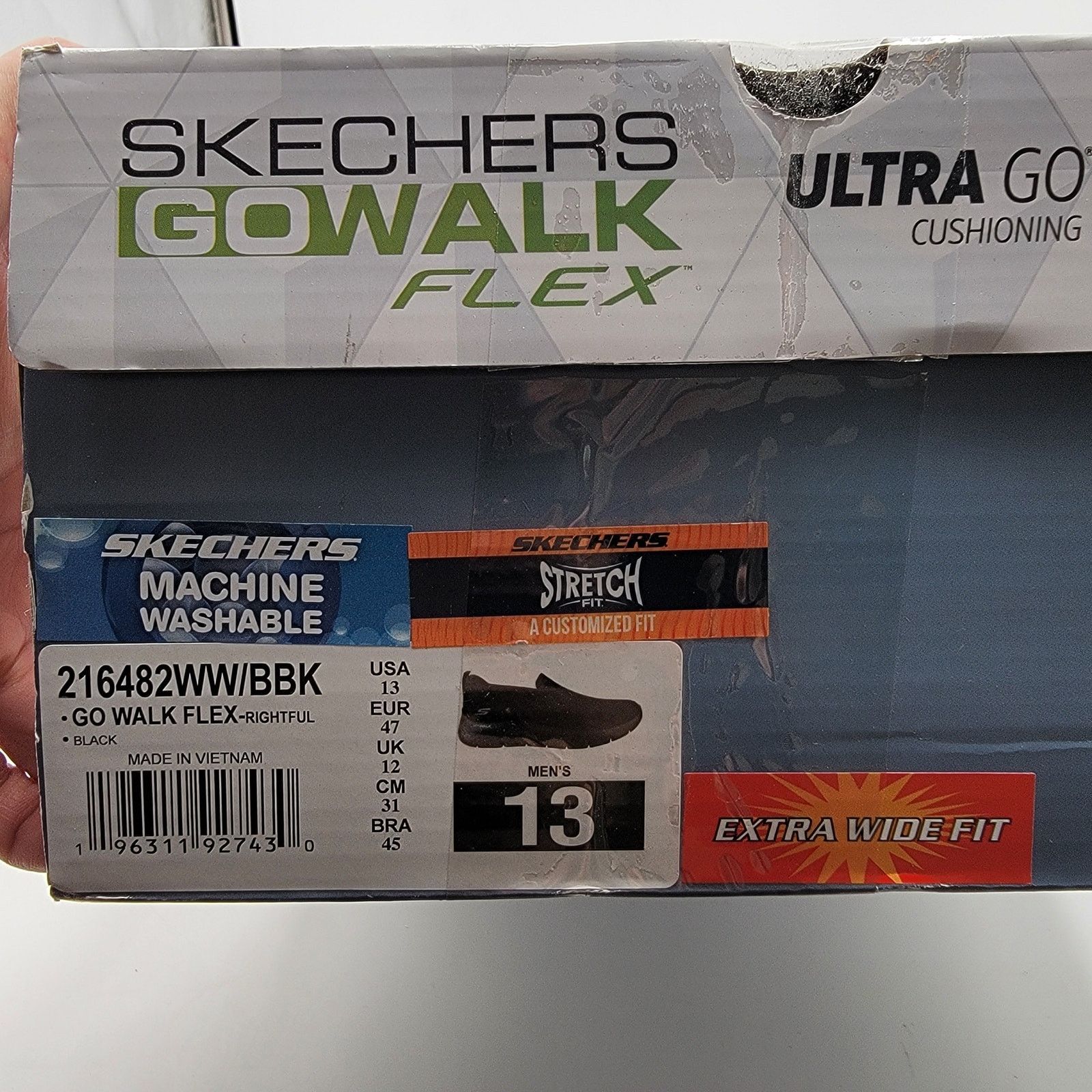 SKECHERS Skechers Go Walk Flex - Rightful Sz 13 Slip in 216782WW/BBK Size US 13 / EU 46 - 7 Thumbnail