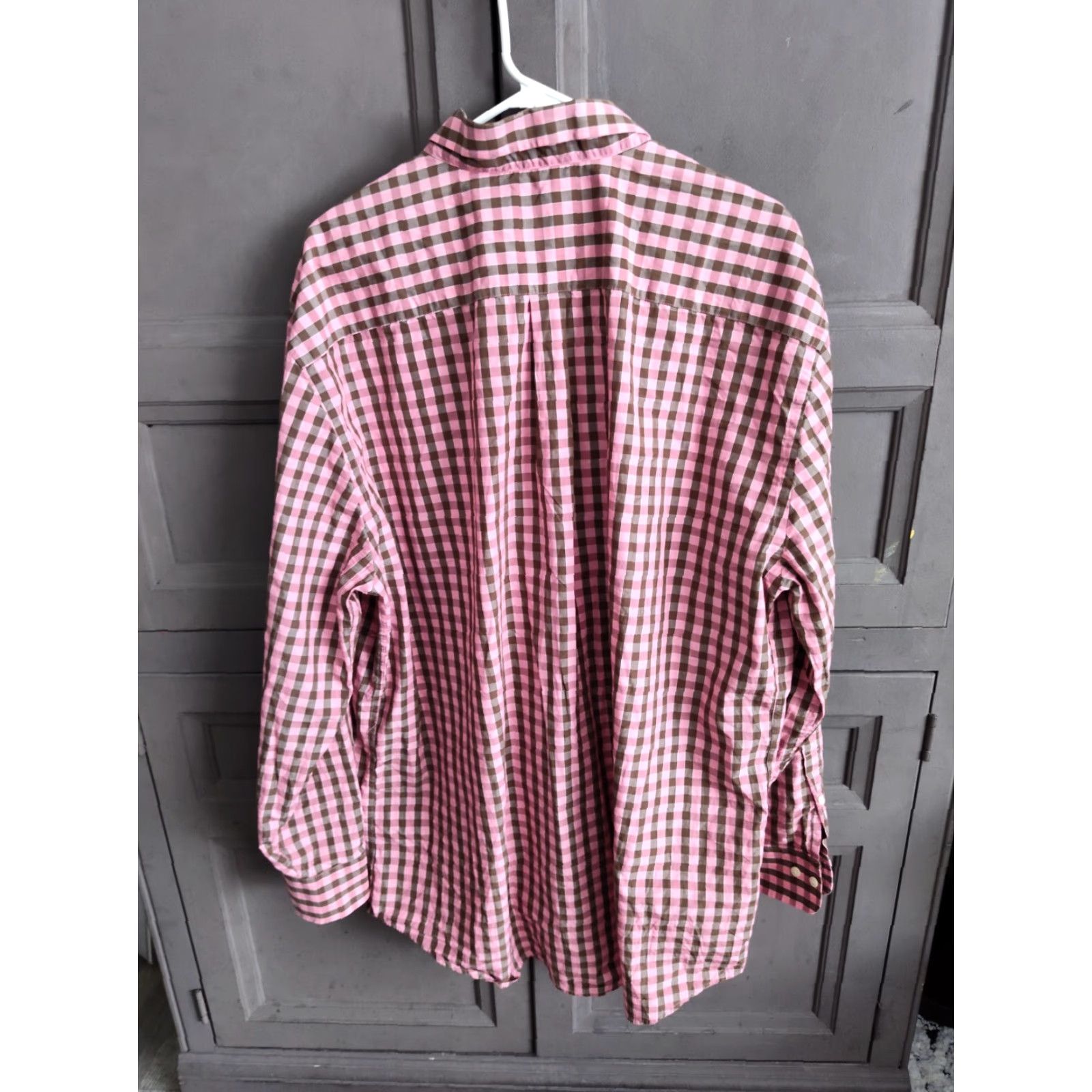 Peter Millar VINTAGE Peter Millar Shirt Button-Down Long Sleeve Plaid XL Men Pink Brown Checkered Cotton Button-Up Shirt Mens XL Pink Brown Plaid Size US XL / EU 56 / 4 - 7 Thumbnail