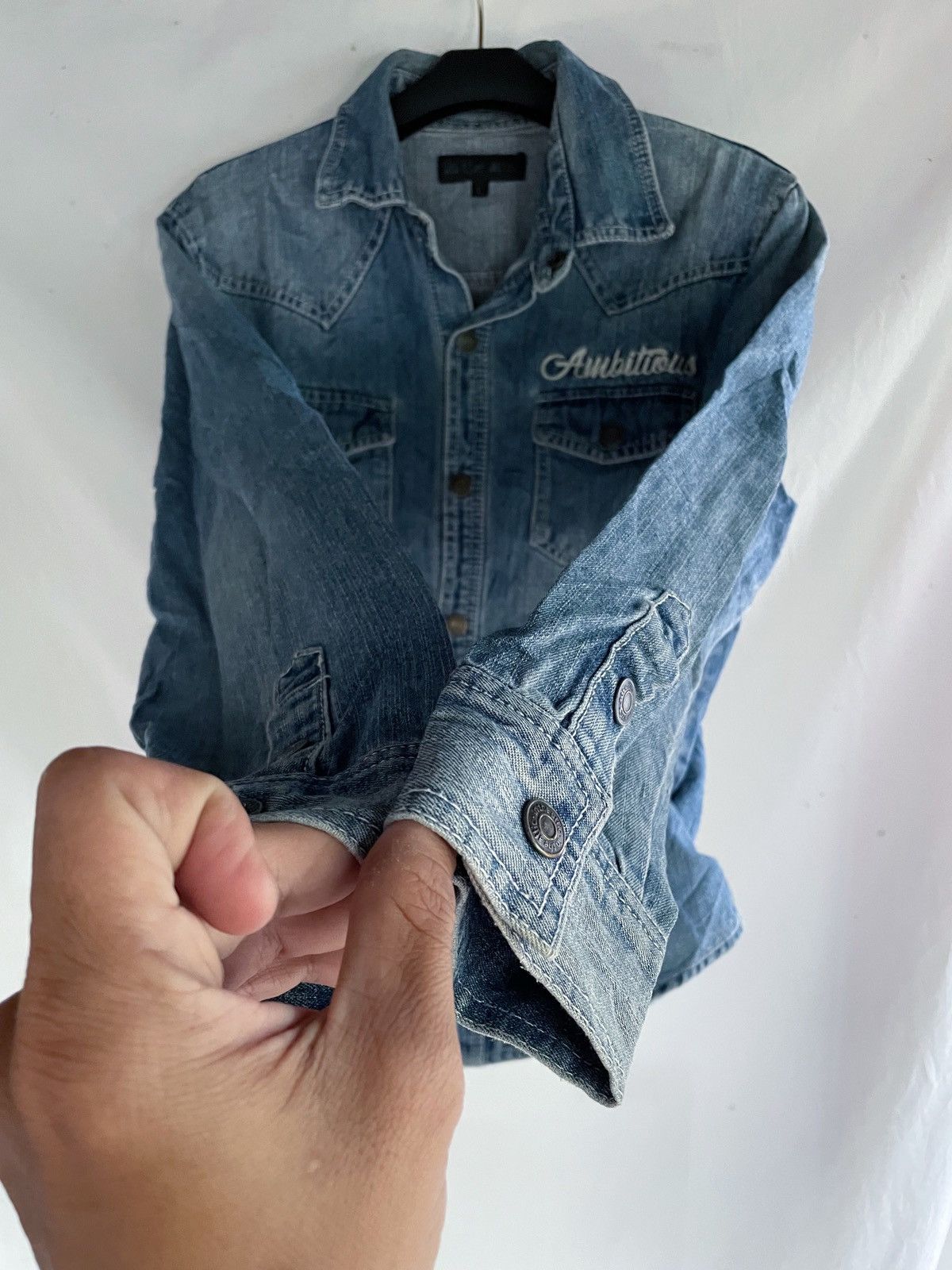 In The Attic IN THE ATTIC DENIM WASHED BUTTON DOWN SHIRT Size US S / EU 44-46 / 1 - 5 Thumbnail