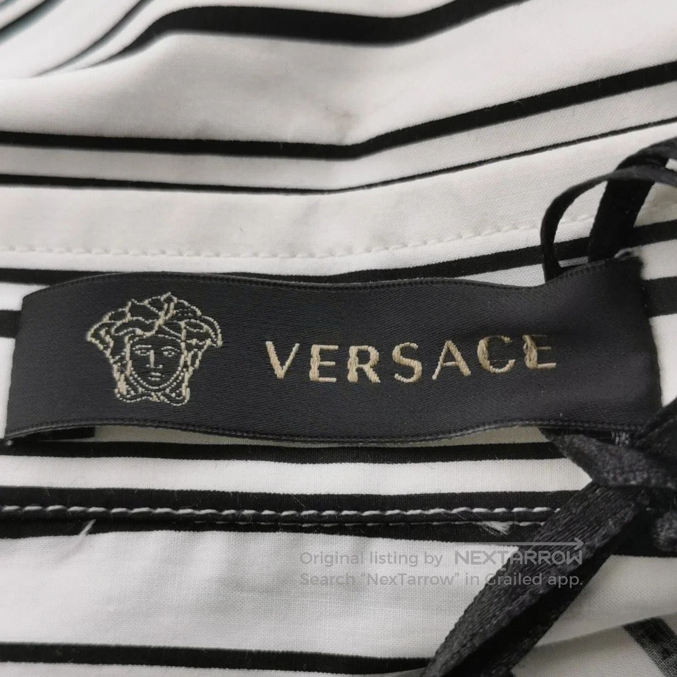 Versace Versace Cotton Contrast Stripe Button-Down Shirt S/38. Size US S / EU 44-46 / 1 - 4 Thumbnail