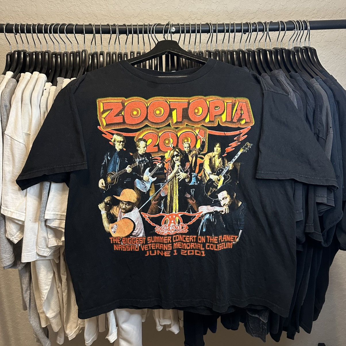 Band Tees × Rap Tees × Vintage Vintage Zootopia 2001 " Aerosmith Nelly Furtado Music A1 Size US XL / EU 56 / 4 - 1 Thumbnail