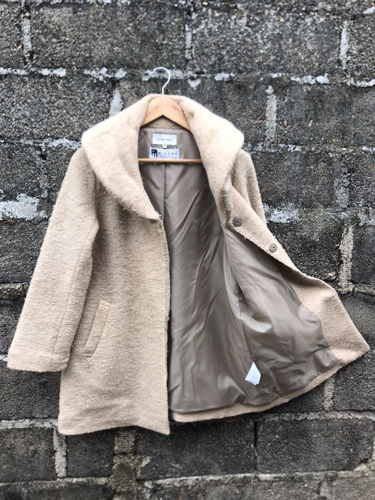 Global Work × Japanese Brand 💥Nice Design Global Work WaterFall Collar Wool Coat Jacket Size M / US 6-8 / IT 42-44 - 8 Thumbnail
