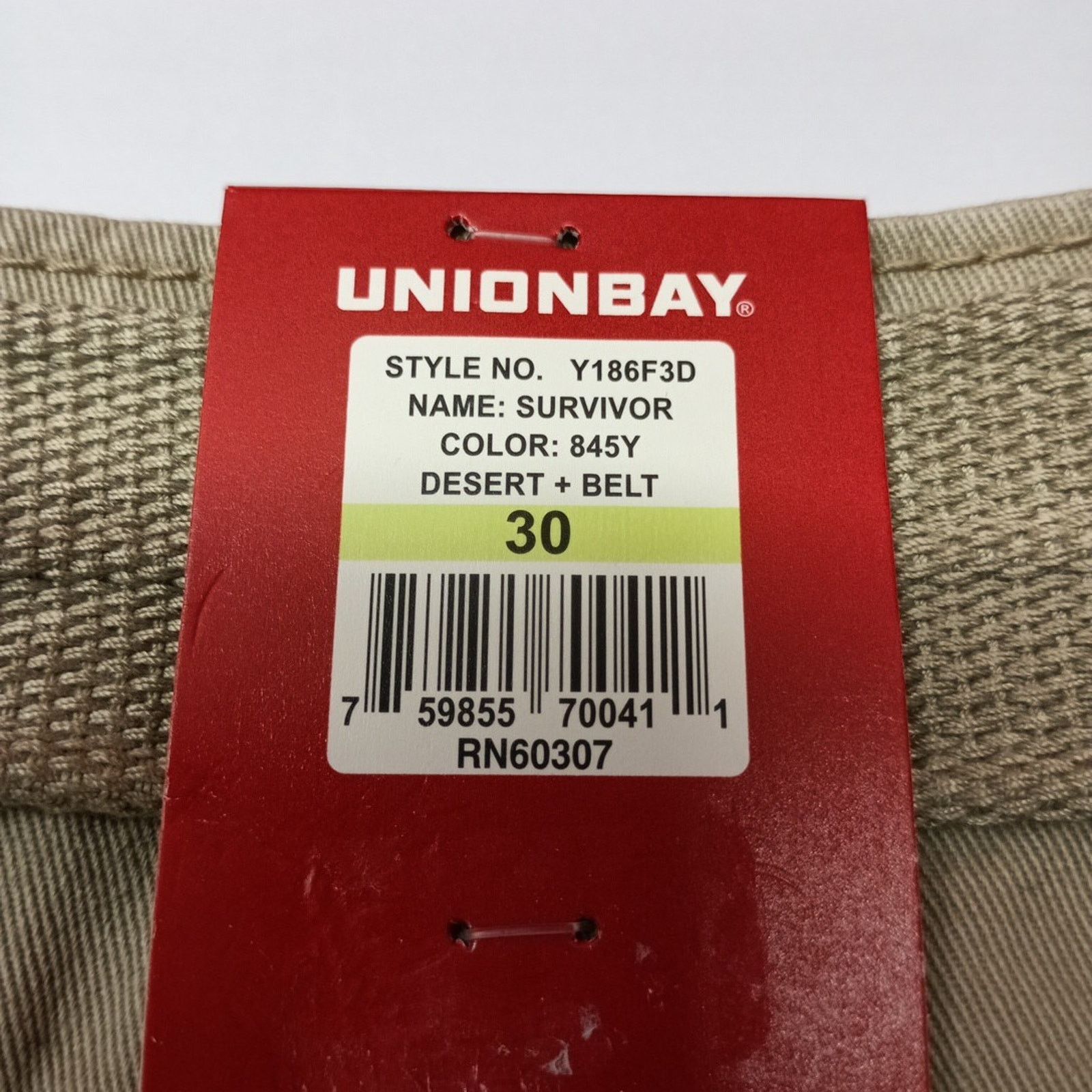 UNIONBAY Unionbay Men's Cargo Shorts Size 30 Desert + Belt Cotton Size US 30 / EU 46 - 5 Thumbnail