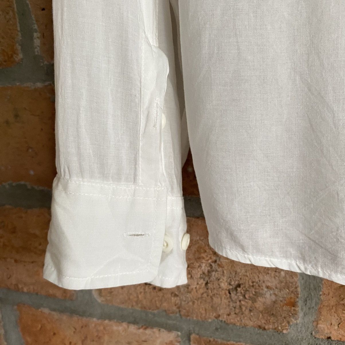 Japanese Brand G.O.A White Soft Pocket Shirt Size ONE SIZE - 10 Thumbnail