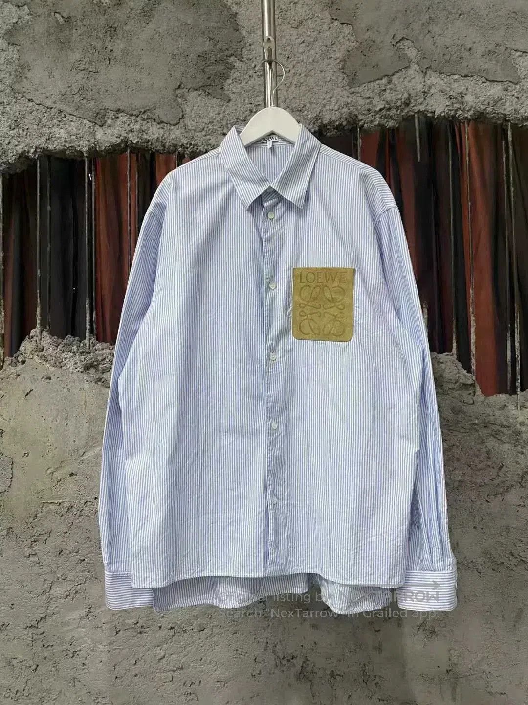 Loewe Loewe Striped Suede Pocket Shirt. Size US M / EU 48-50 / 2 - 1 Thumbnail
