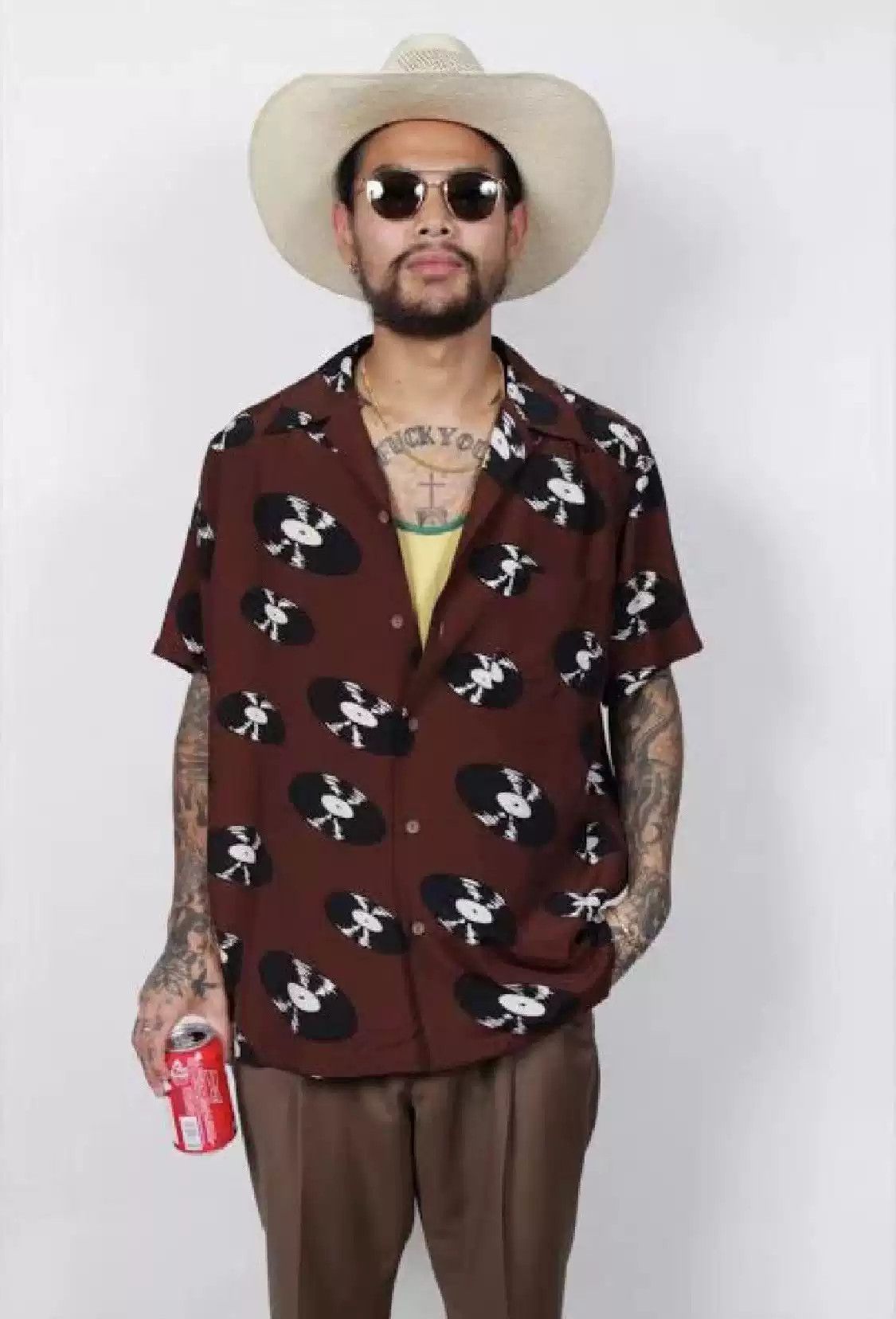 Wacko Maria Vinyl Cuban Collar Shirt