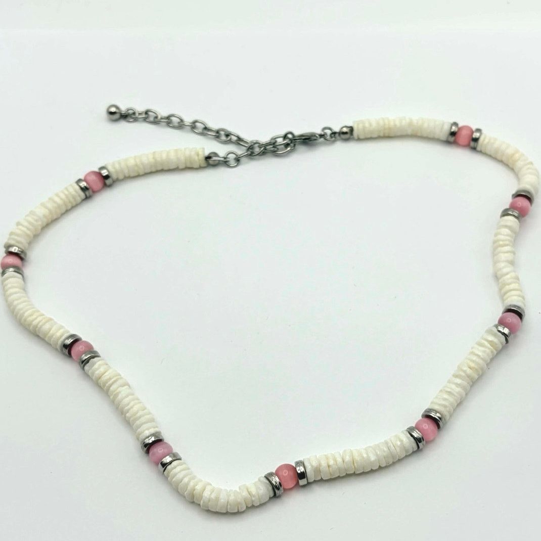 Other White & Pink Puka Shell Necklace Size ONE SIZE - 3 Thumbnail
