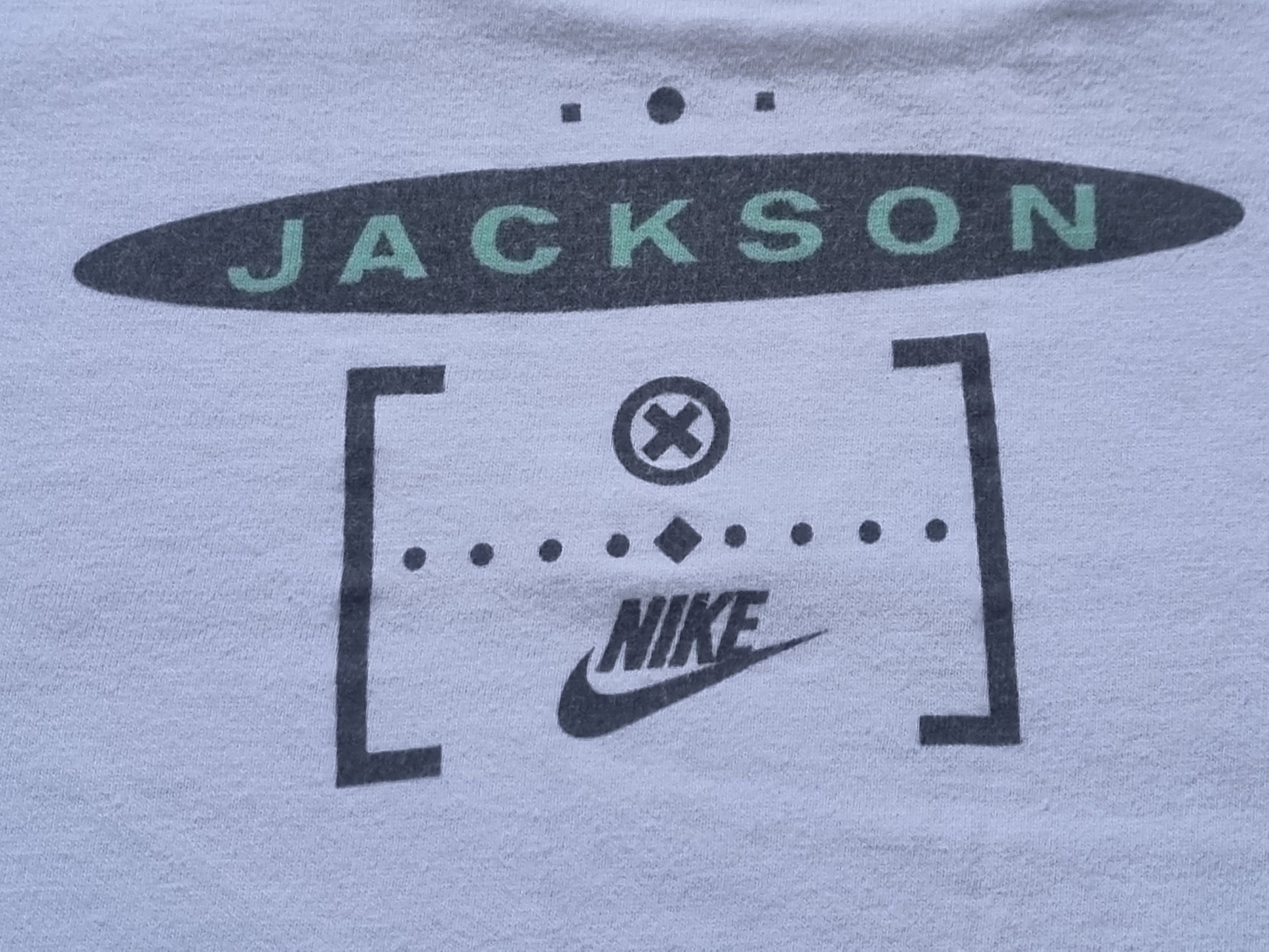Nike × Vintage Vtg 80s Nike Just Do It Bo Jackson All Over Print T Shirt Size US M / EU 48-50 / 2 - 7 Thumbnail