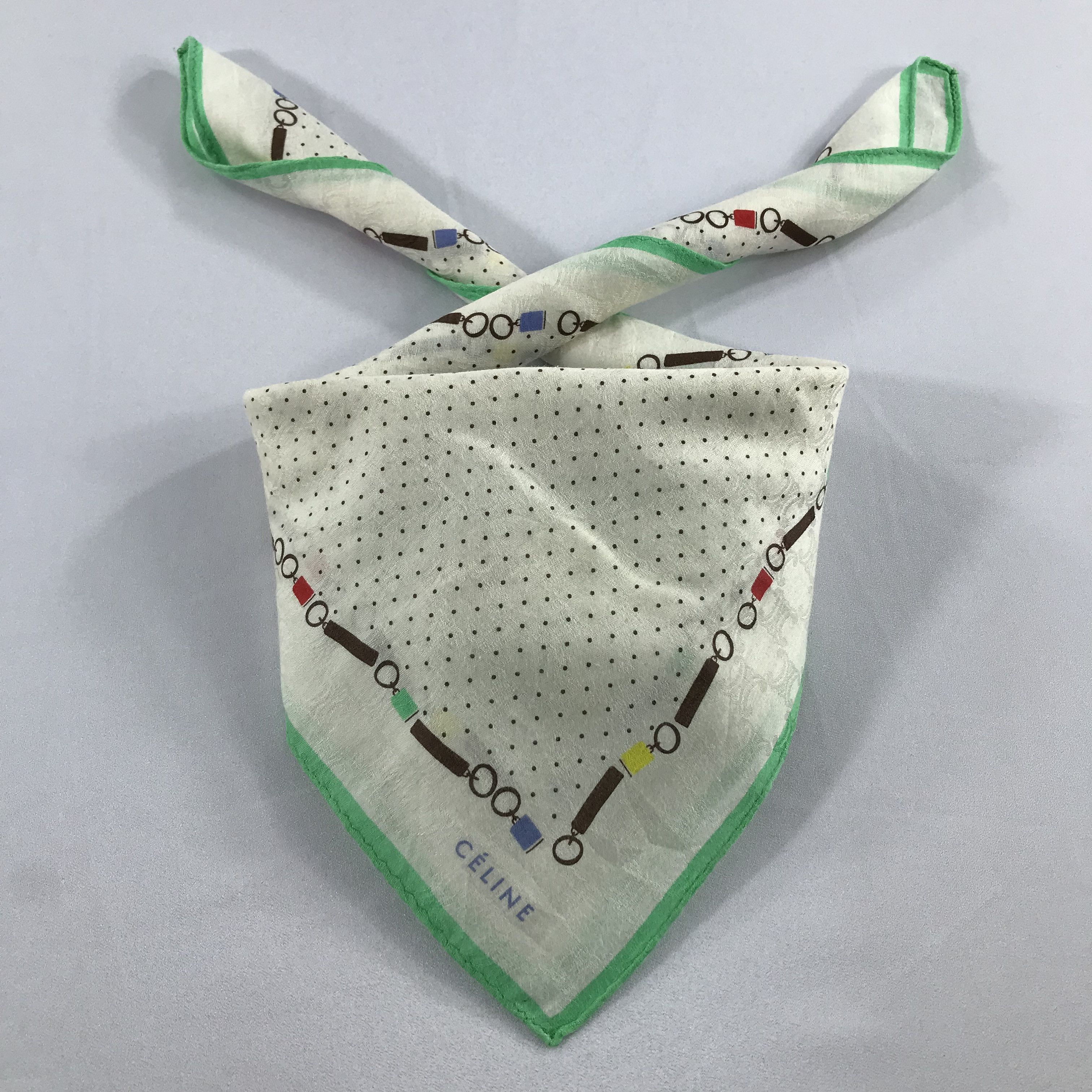Celine × Vintage Celine Bandana / Handkerchief / Neckerchief - S2151 Size ONE SIZE - 3 Thumbnail